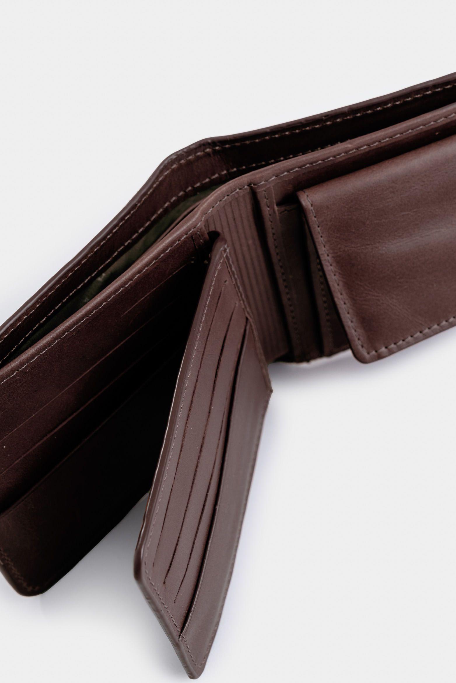 Vélez Billetera Paled De Cuero Para Hombre Casual Café-4