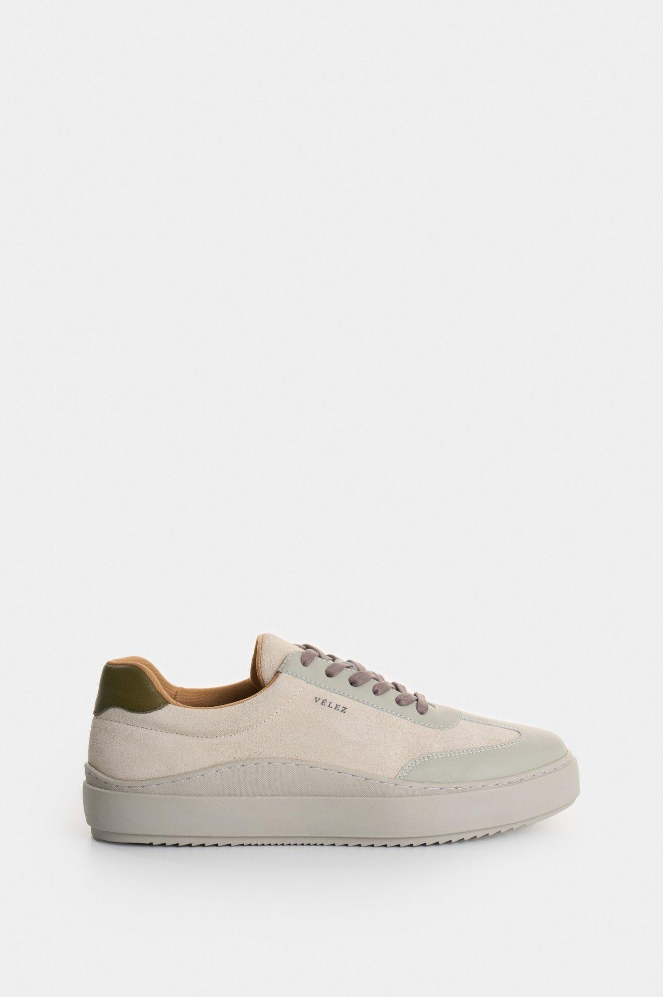 Vélez Zapatilla Tenis Clima Cuero Hombre  Escribiente Blanco-0