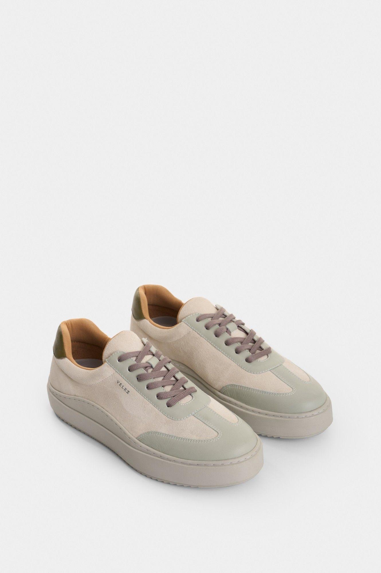 Vélez Zapatilla Tenis Clima Cuero Hombre  Escribiente Blanco-1