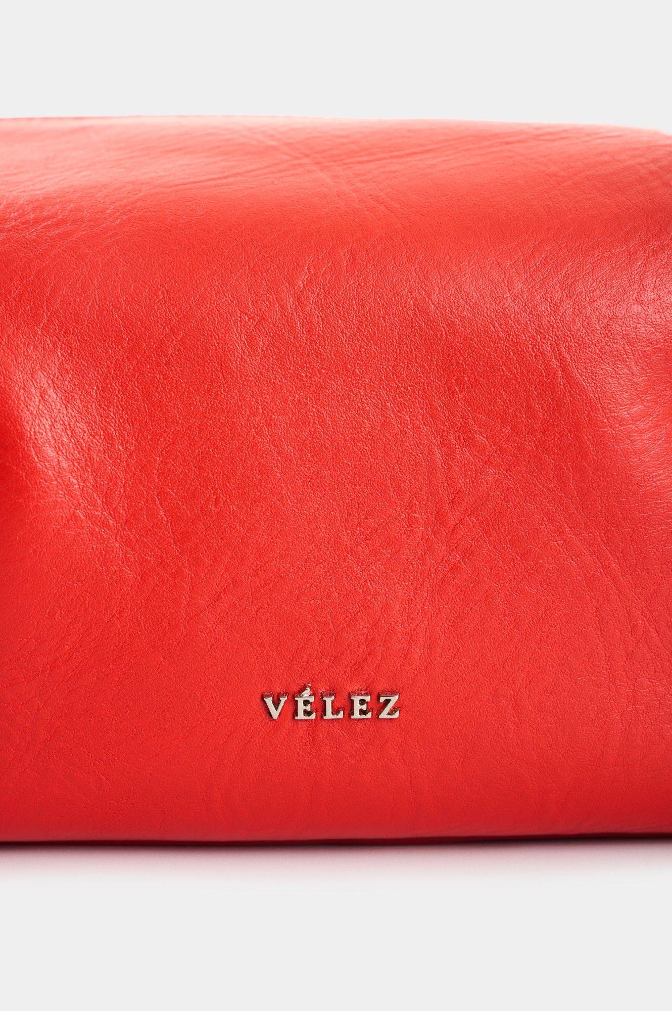 Vélez Cosmetiquera Cuero Mujer Coralia Rojo-3