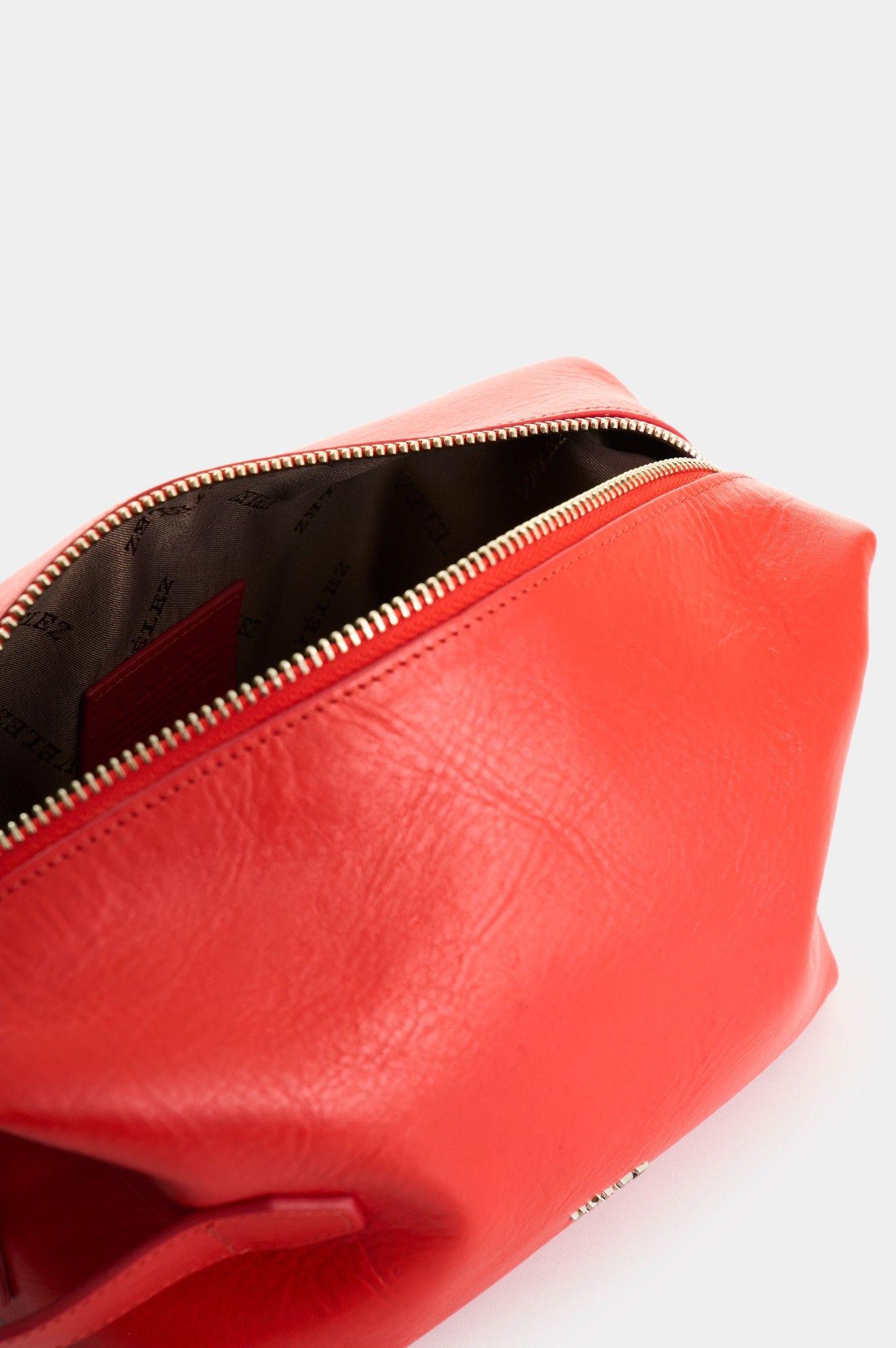 Vélez Cosmetiquera Cuero Mujer Coralia Rojo-4