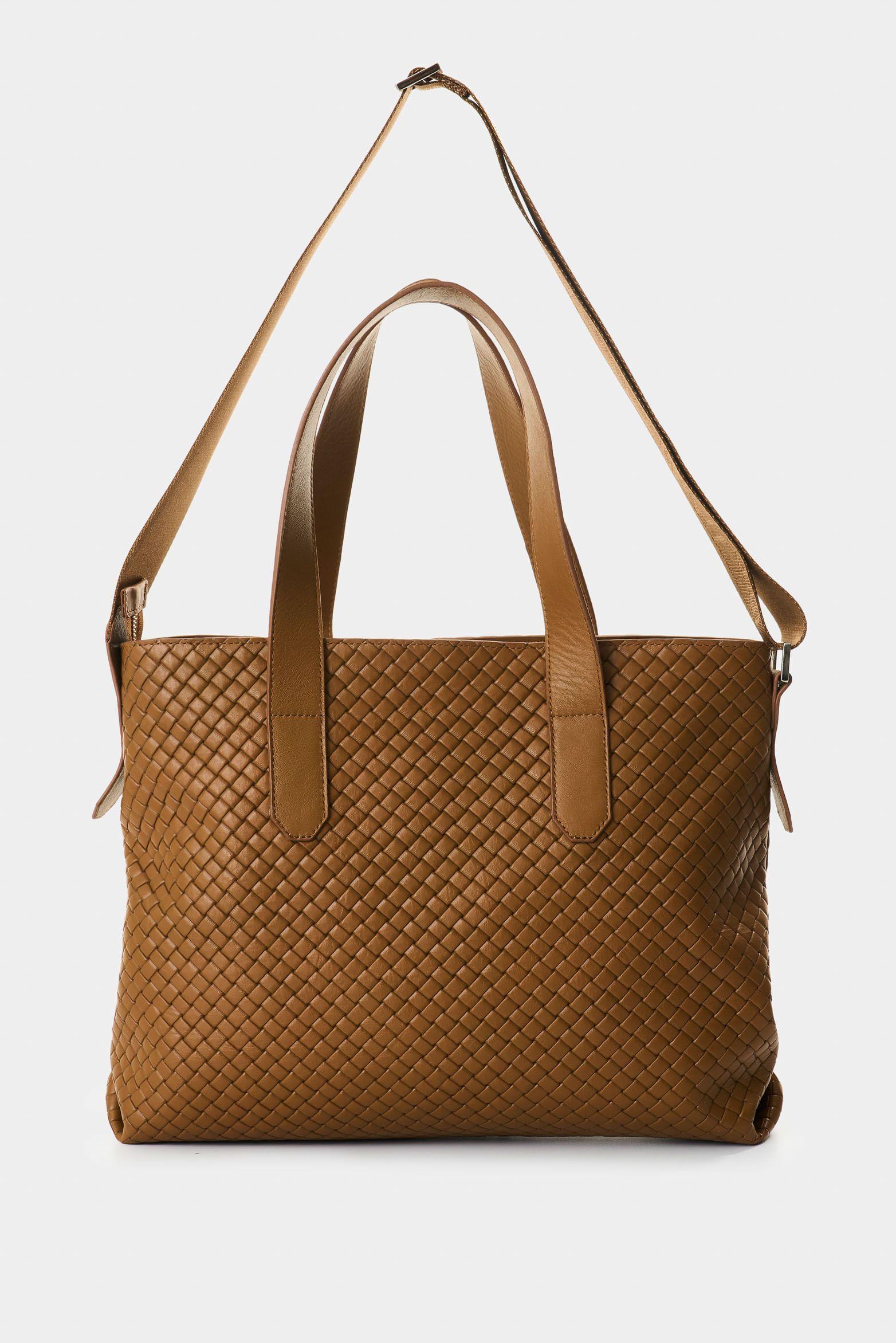 Vélez Shopping De Cuero Grabado Para Mujer Ocaso Miel-2