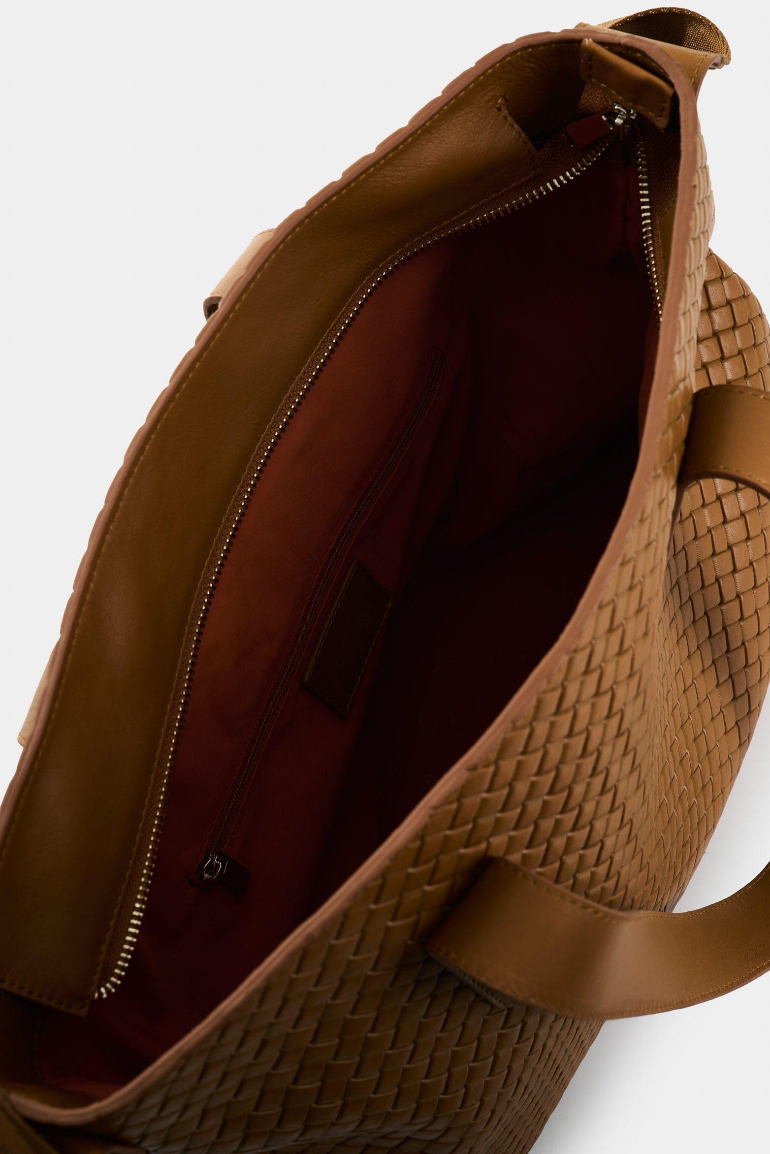 Vélez Shopping De Cuero Grabado Para Mujer Ocaso Miel-4