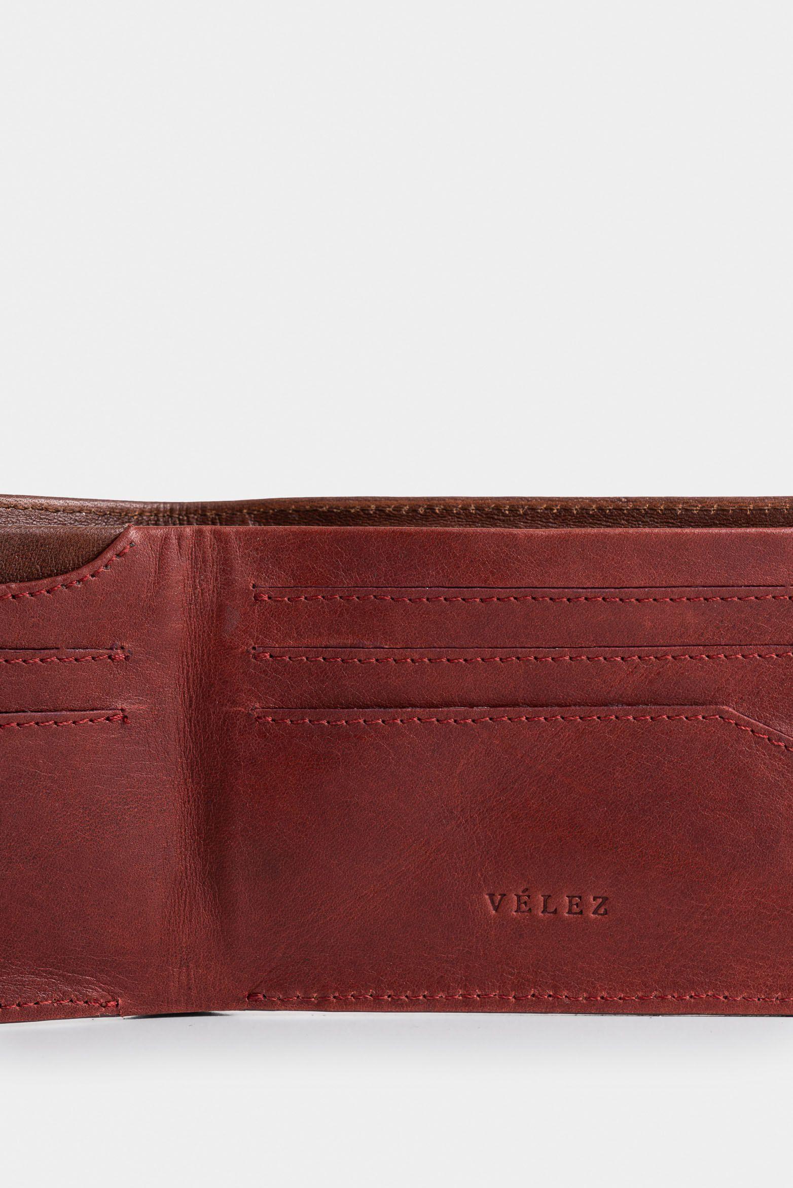 Vélez Billetera Ontario 3.0 Cuero Para Hombre Contraste Miel-4