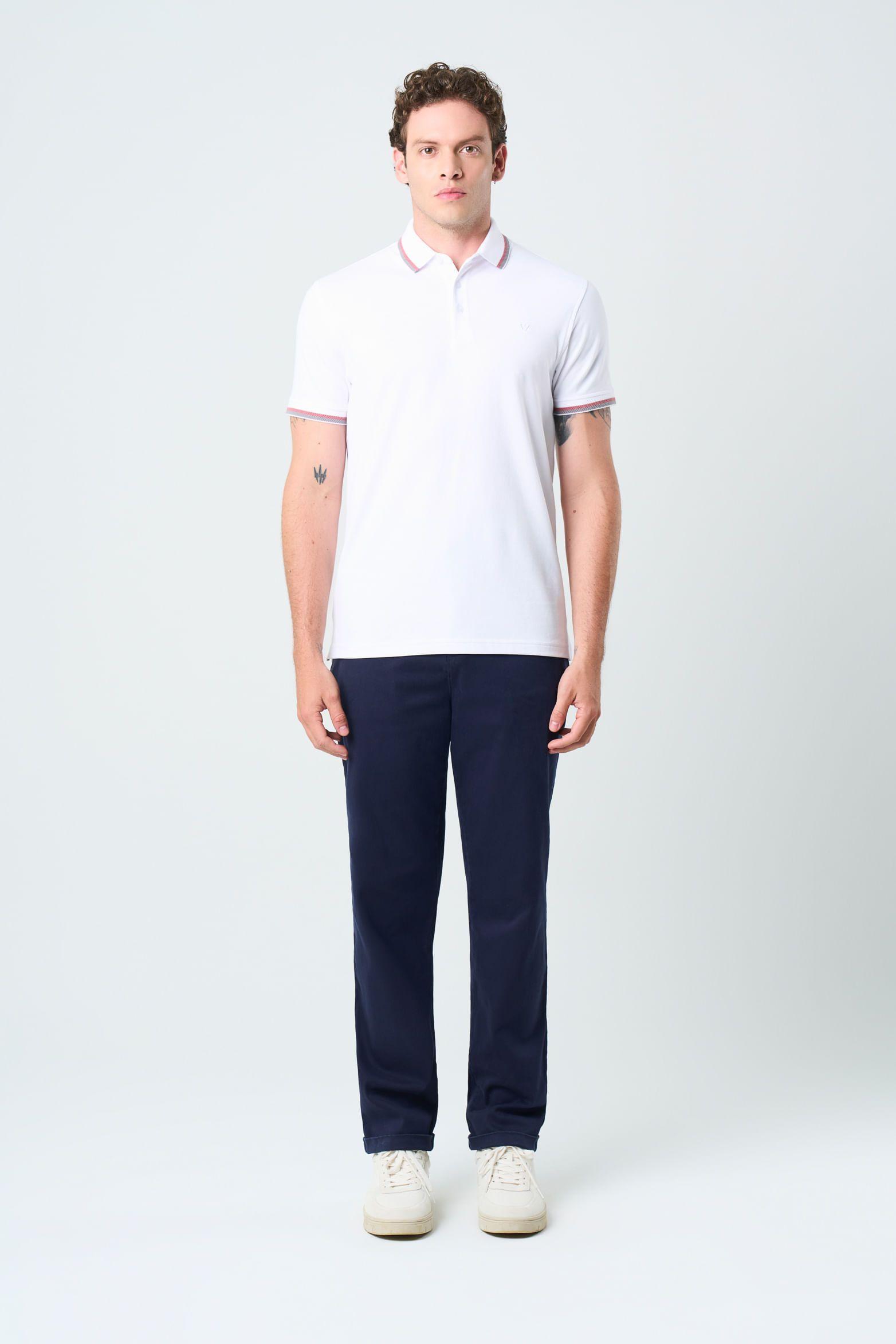 Vélez Polera Bilbao Manga Corta Hombre Semi Fitted Blanco-0