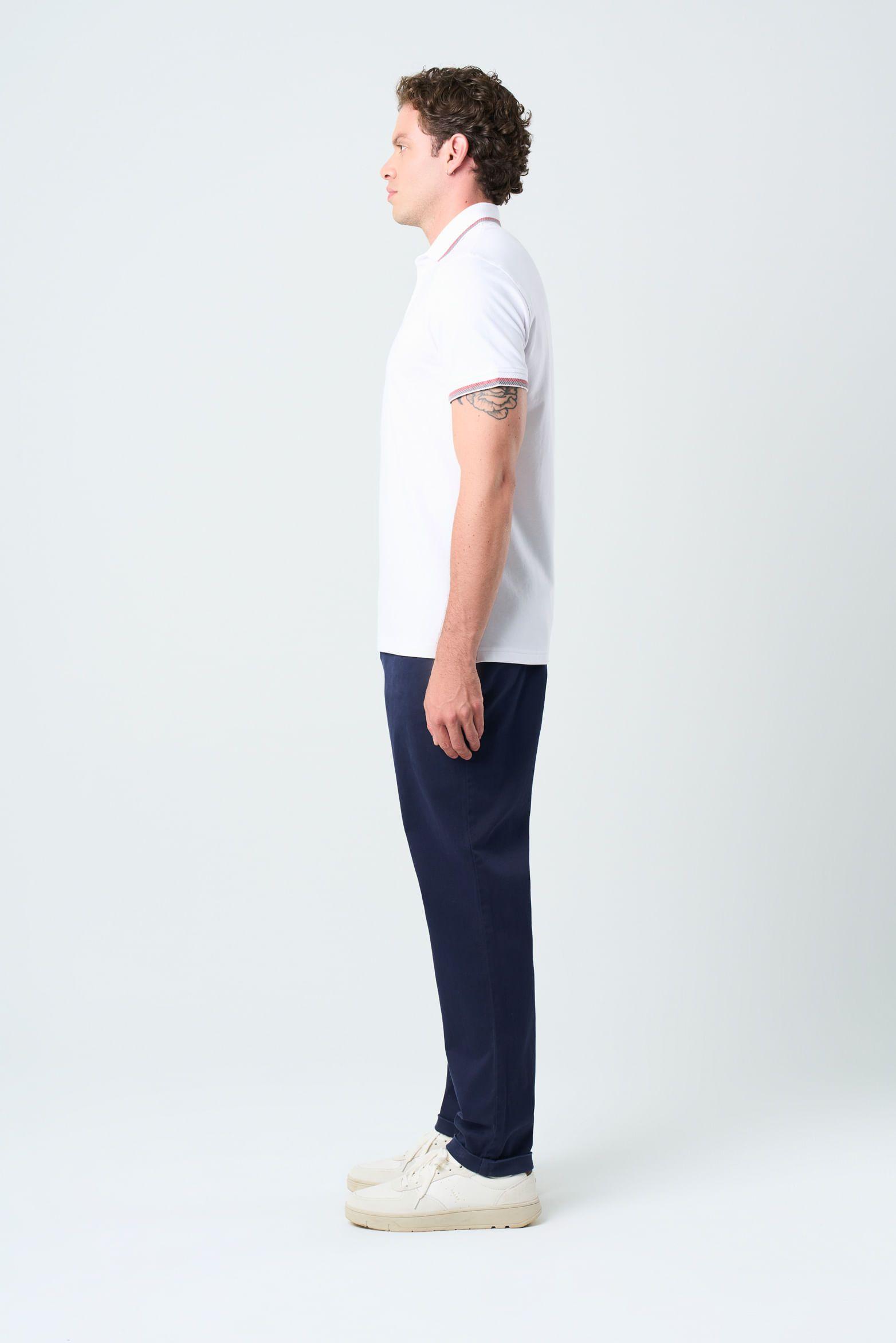Vélez Polera Bilbao Manga Corta Hombre Semi Fitted Blanco-1