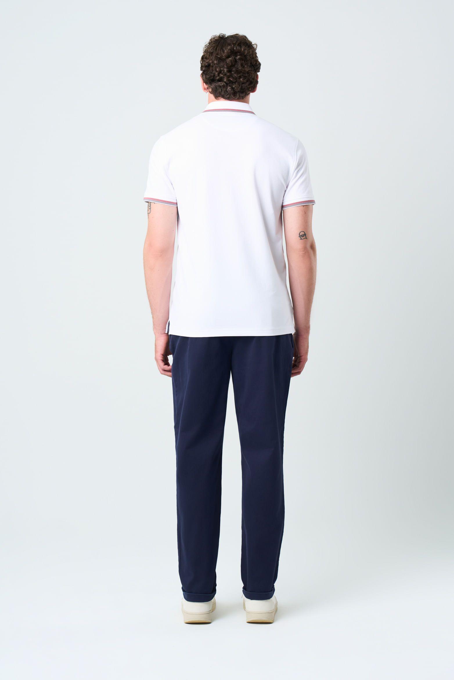 Vélez Polera Bilbao Manga Corta Hombre Semi Fitted Blanco-2
