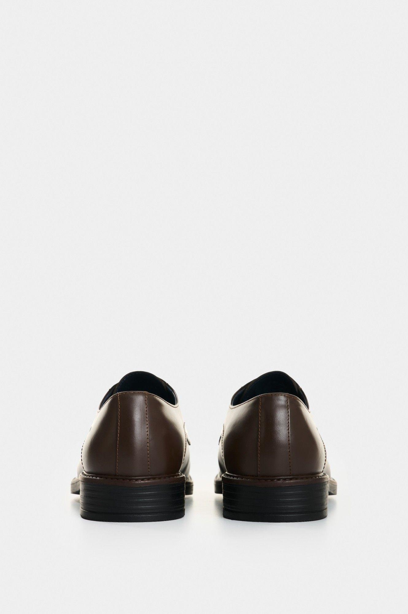 Vélez Zapato De Cordón Caval Cuero Hombre Silueta Office Café-2