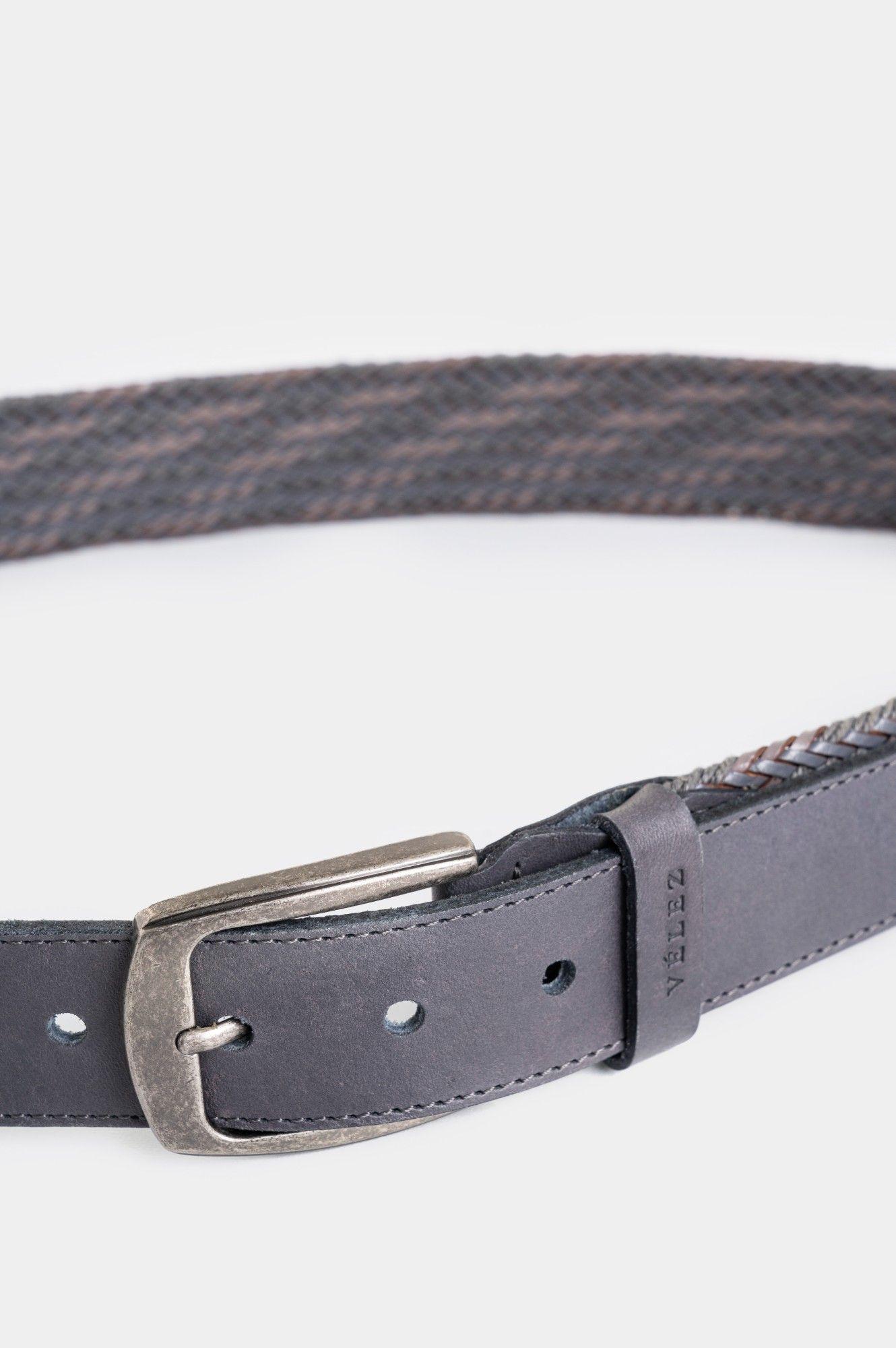 Vélez Correa Unifaz Ciruela 3 De Cuero Hombre Trenzado Gris-1