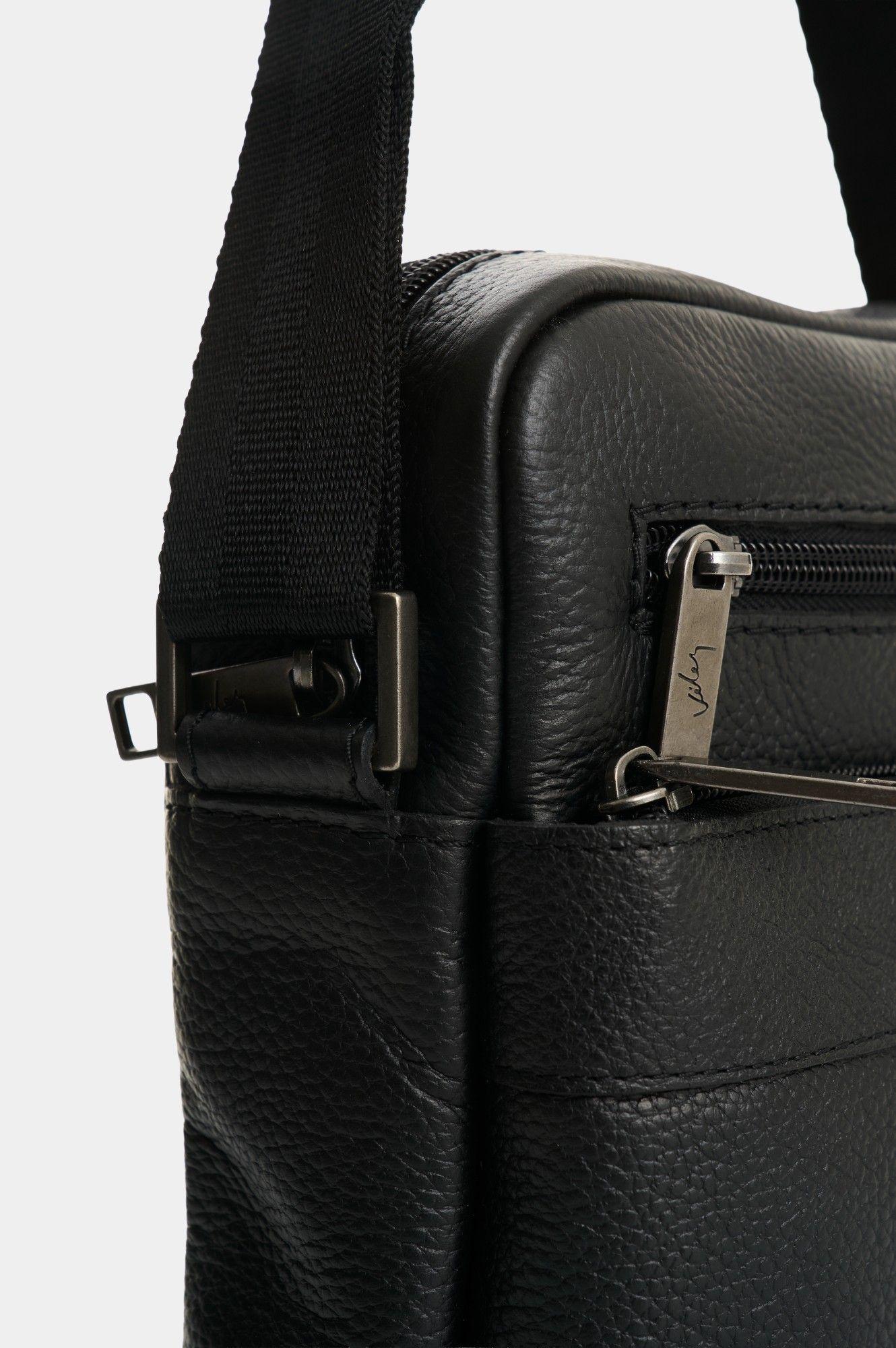 Vélez Cartera Bandolera De Cuero Para Hombre Grecia 2 Negro-3