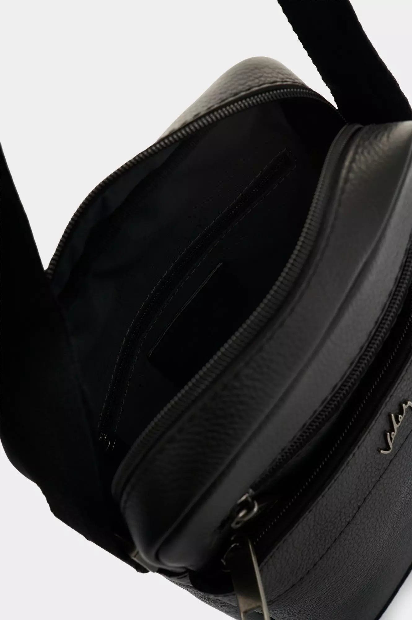 Vélez Cartera Bandolera De Cuero Para Hombre Grecia 2 Negro-4