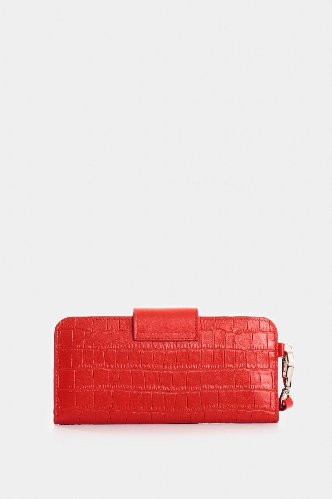 Vélez Billetera Porta Chequera Cuero Mujer Extravaganza Rojo-2