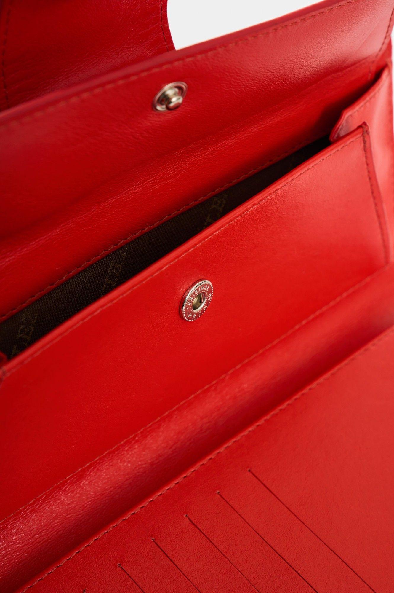Vélez Billetera Porta Chequera Cuero Mujer Extravaganza Rojo-4