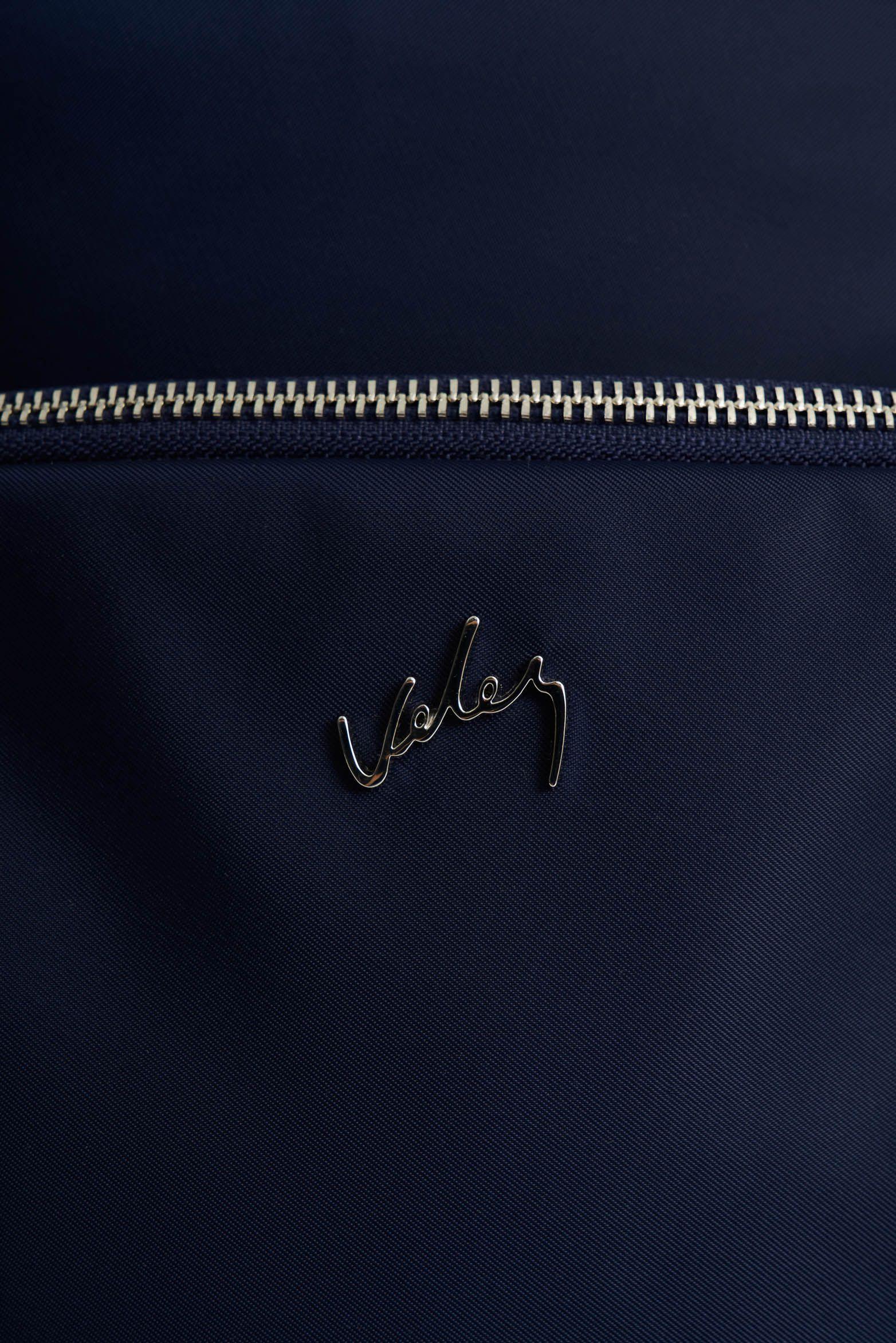 Vélez Mochila Púrpura De Lona Para Mujer Manija Cuero Azul-3