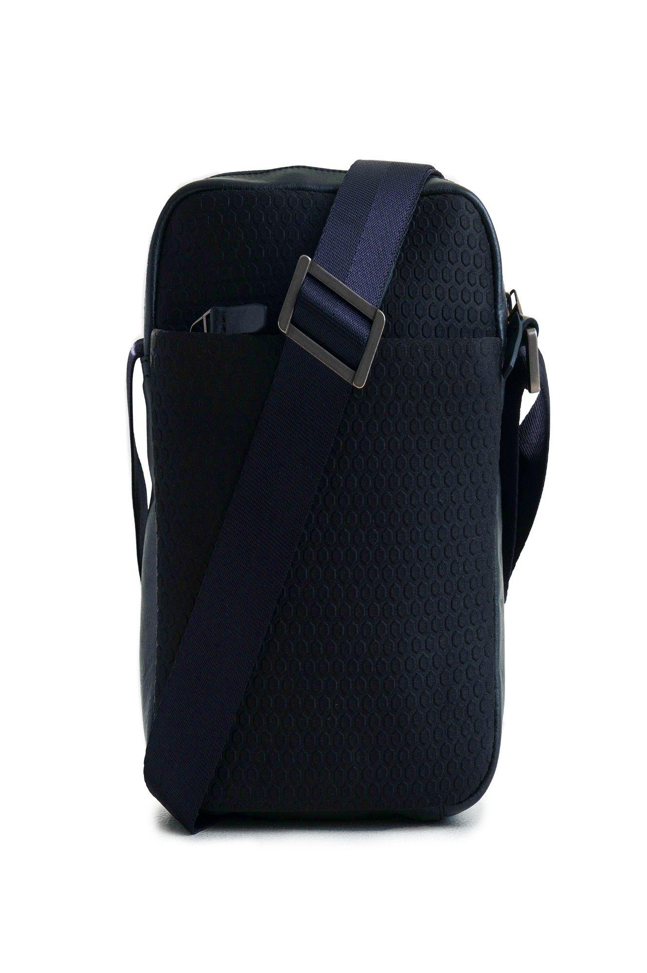 Vélez Cartera Bandolera Cuero Hombre Vertical Azul Oscuro-2