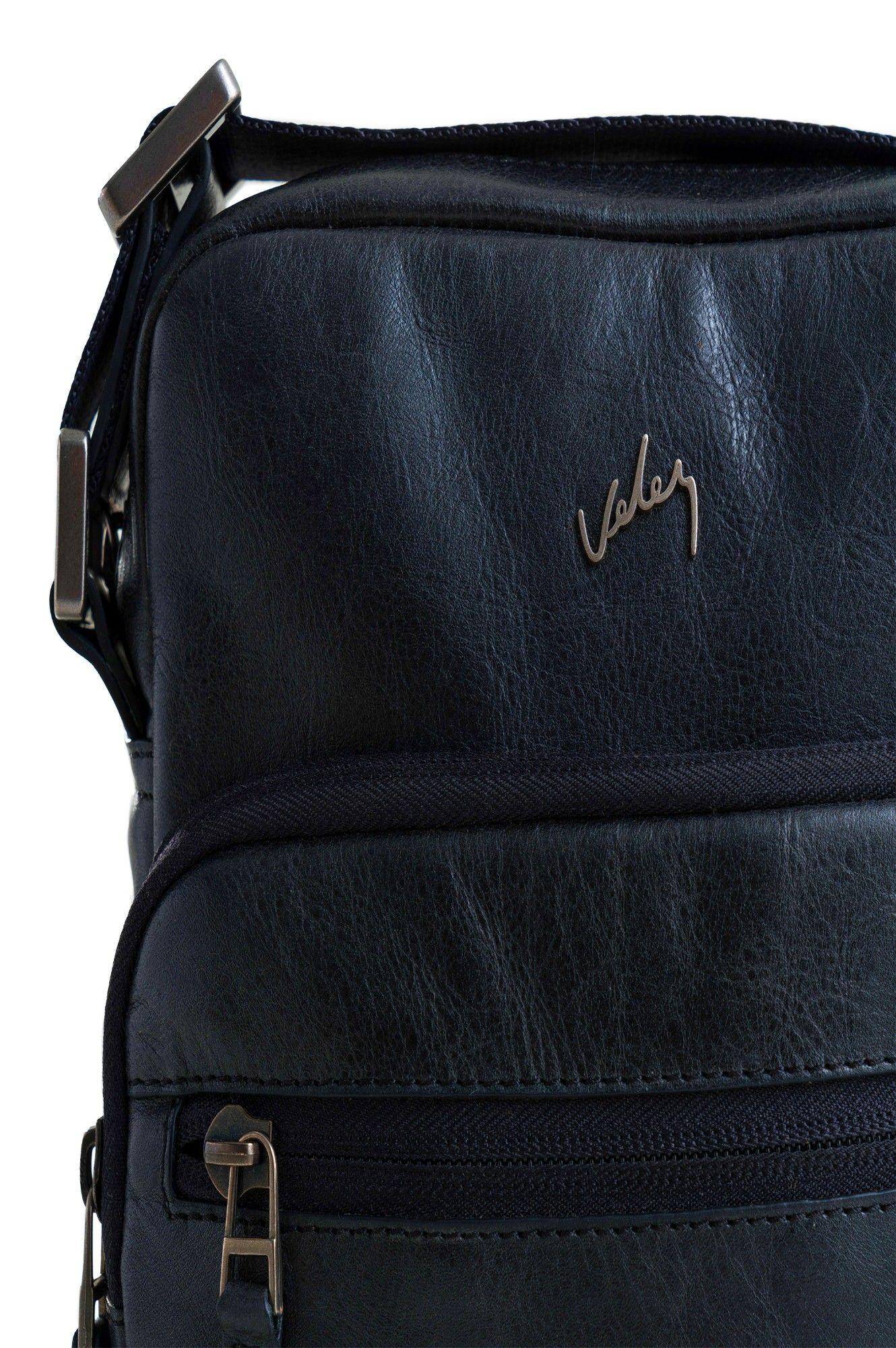 Vélez Cartera Bandolera Cuero Hombre Vertical Azul Oscuro-3