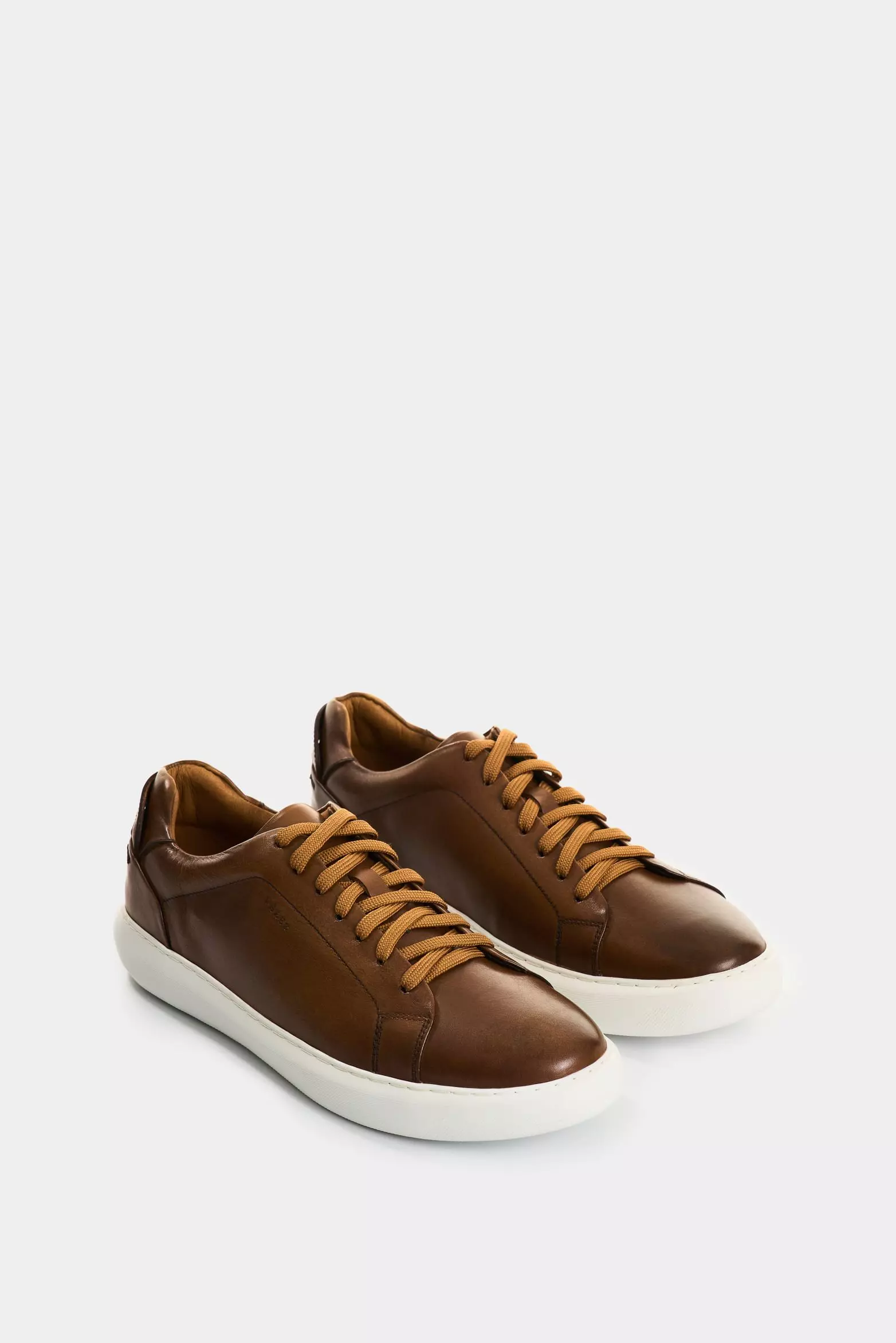 Vélez Zapatilla Tenis Cabernet Cuero Hombre Acabado Abatanado Miel-1