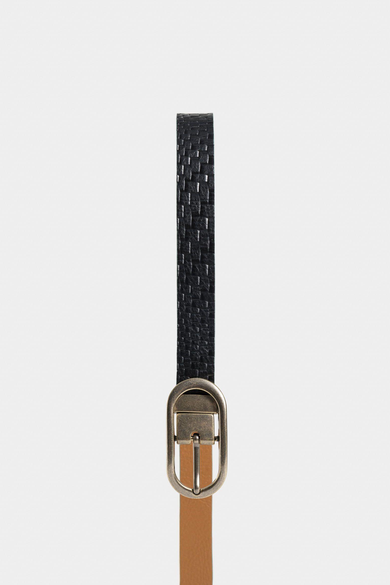 Vélez Cinturón Reversible Limoi Cuero Mujer Grabado Negro-1