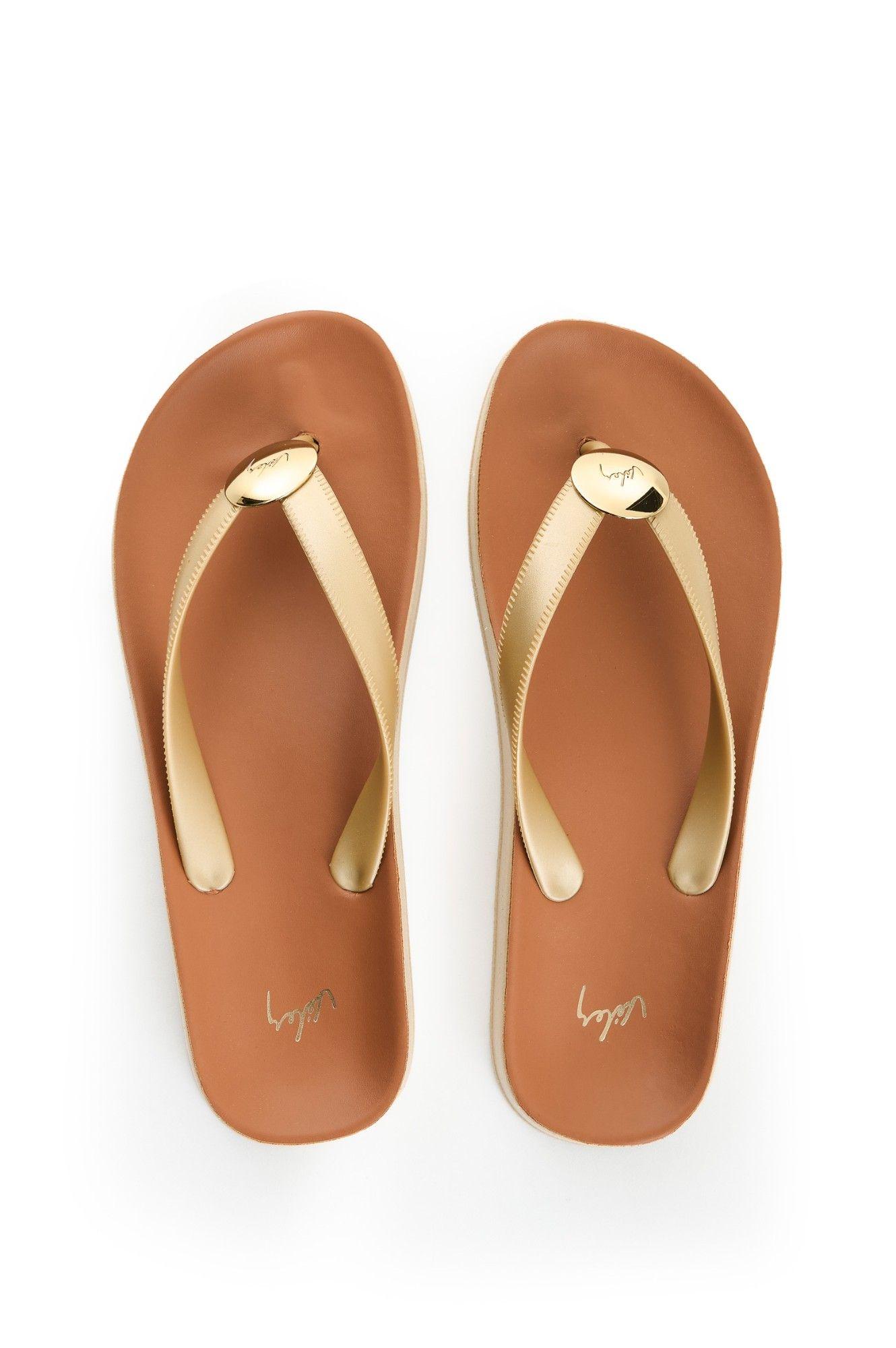 Vélez Sandalia Tres Puntadas Para Mujer Jamaica 2 Dorado-3