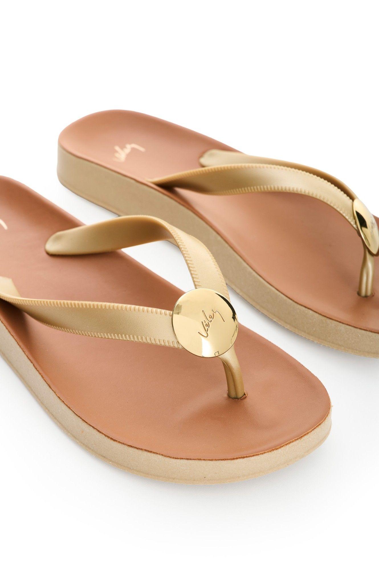 Vélez Sandalia Tres Puntadas Para Mujer Jamaica 2 Dorado-4