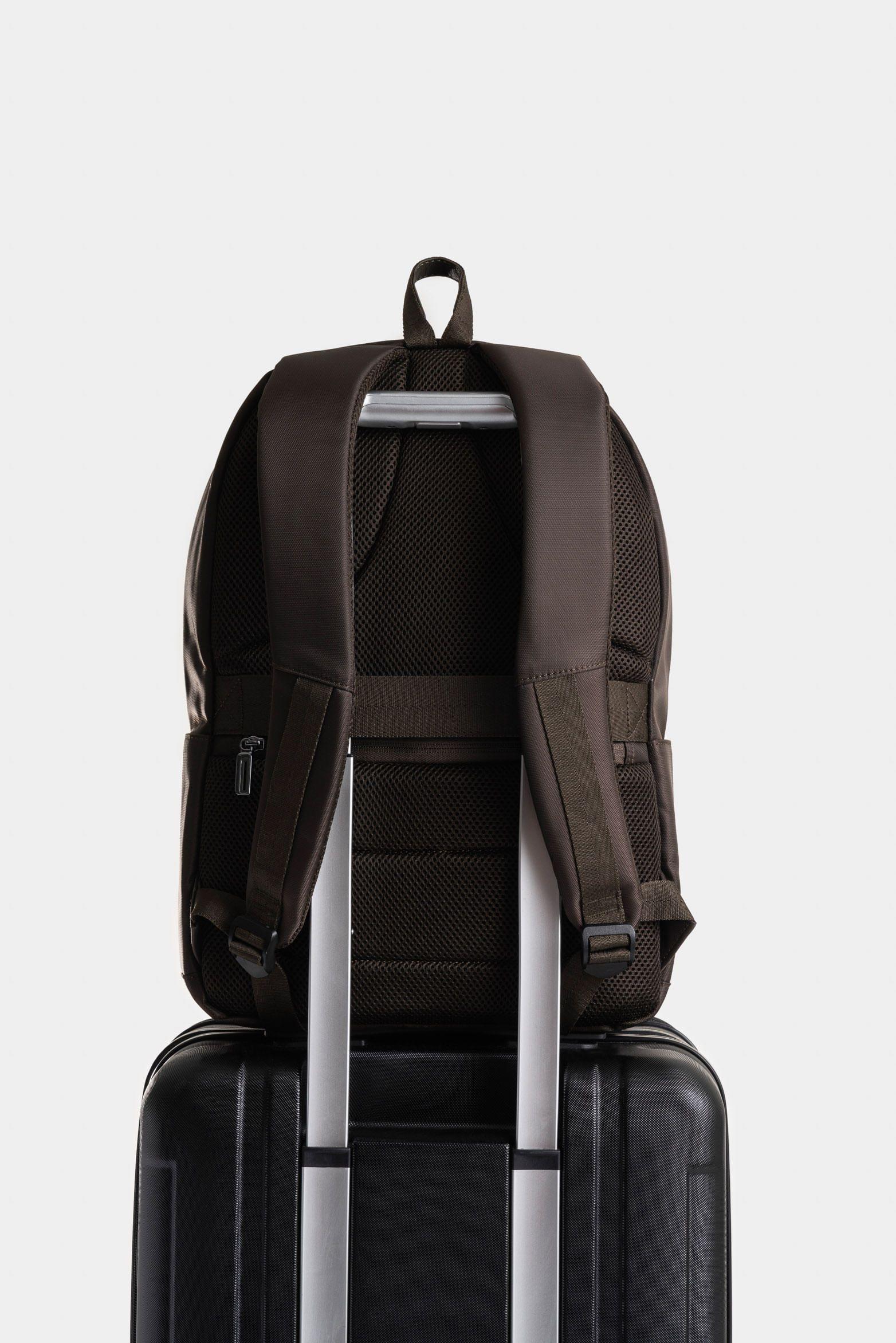 Vélez Morral Sierra En Lona Para Hombre Manija Cuero Café-2