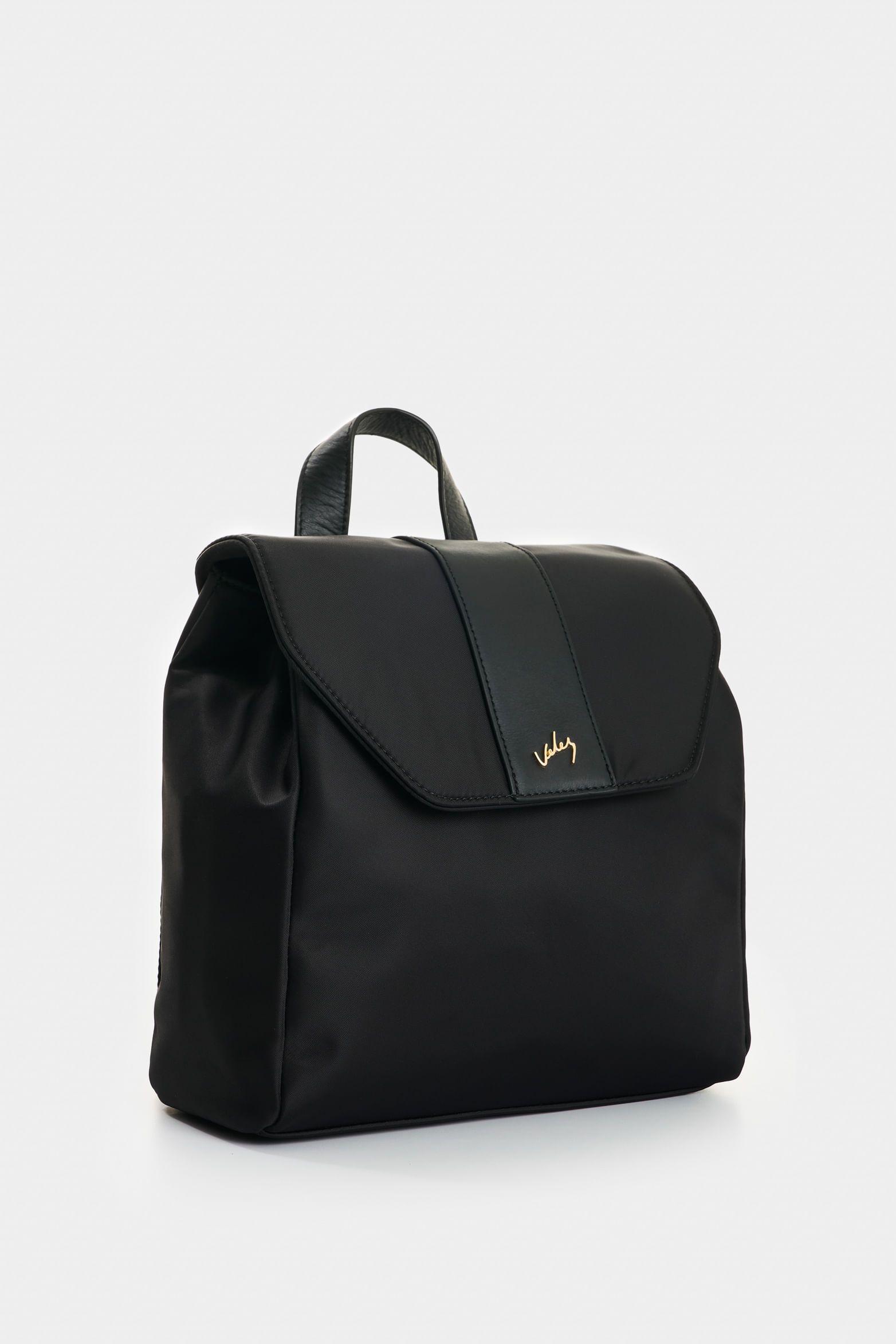 Vélez Morral En Lona Y Cuero Para Mujer Rosario 2 Negro-1