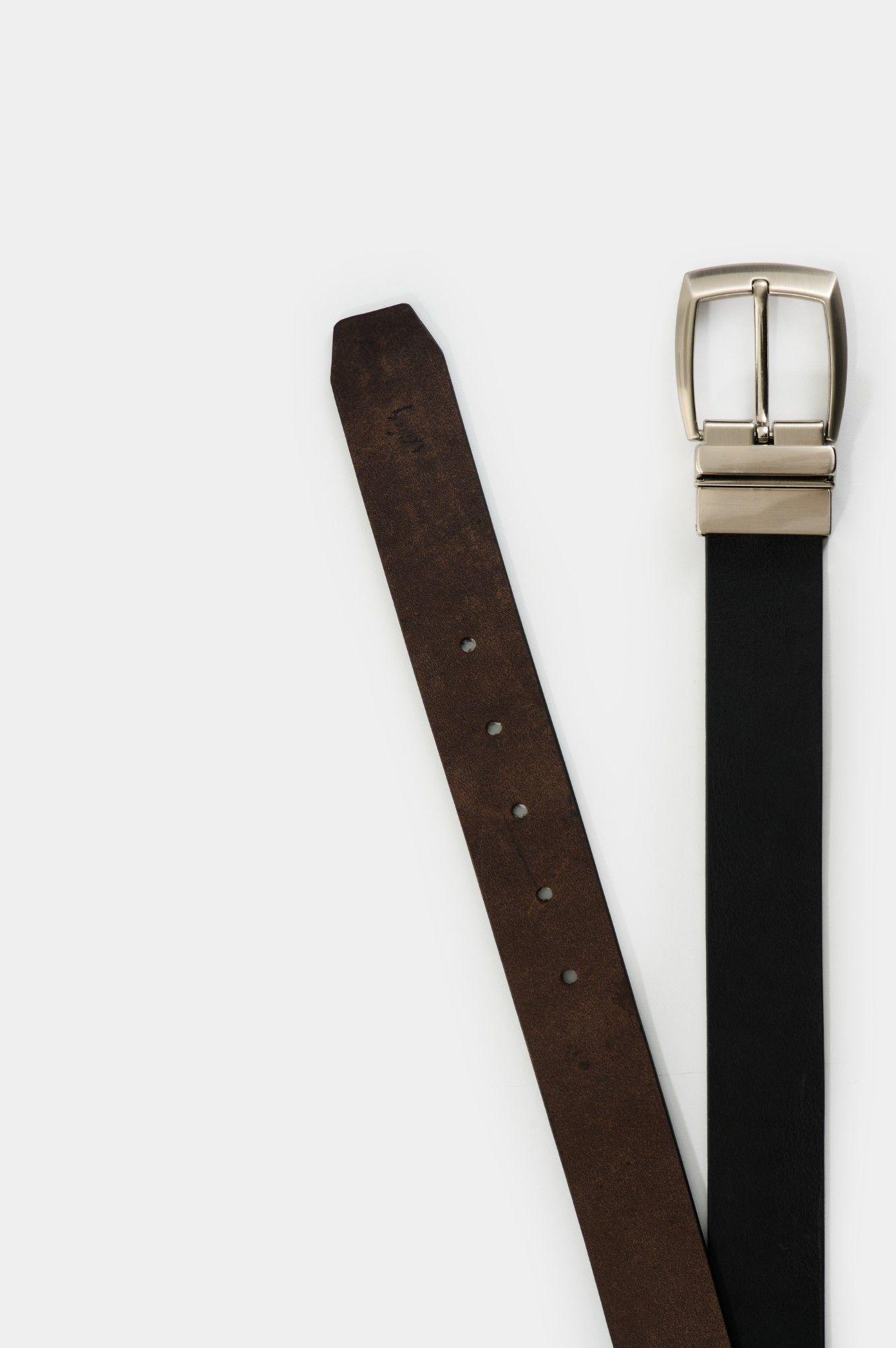 Vélez Correa Reversible De Cuero Hombre Serpia Combinado-2