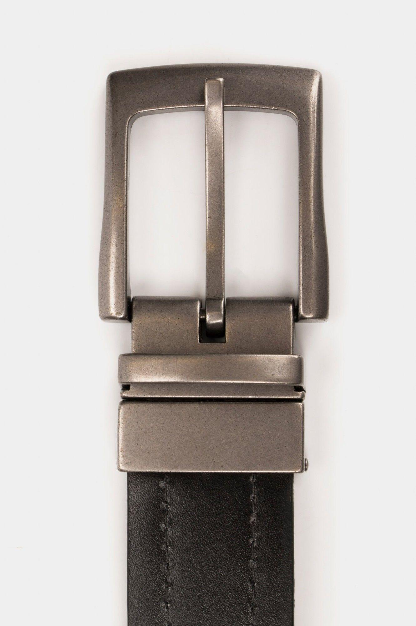 Vélez Cinturón Doble Faz Kafka Cuero Hombre Reversible Negro-2