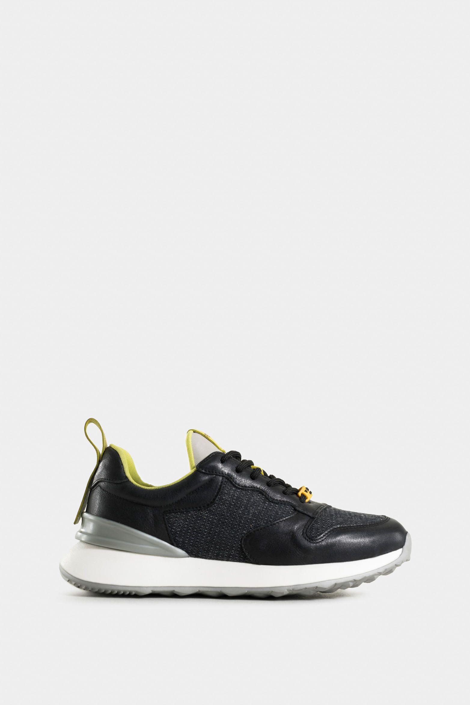 Vélez Zapatillas Mercurio De Cuero y Lona Para Mujer Negro-0