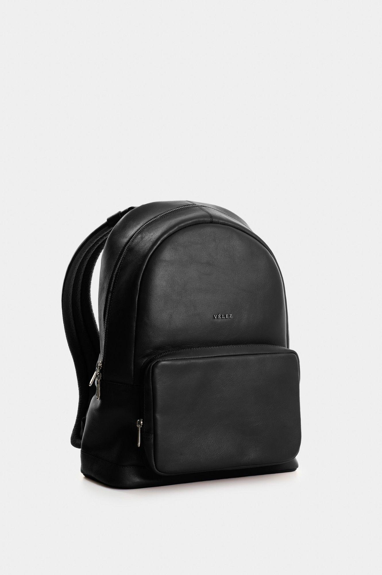 Vélez Mochila Cuero Mujer Alava Negro-1