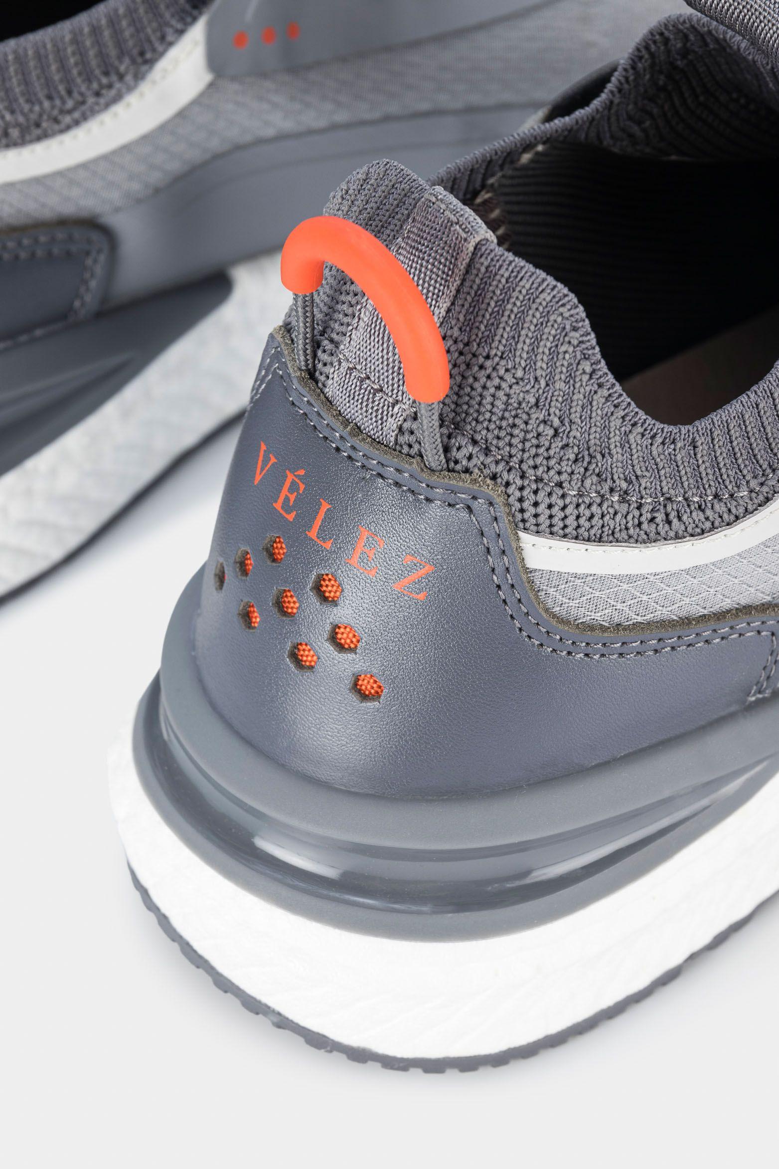 Vélez Zapatillas Fly Up Retro Para Hombre Deportivos Gris-4