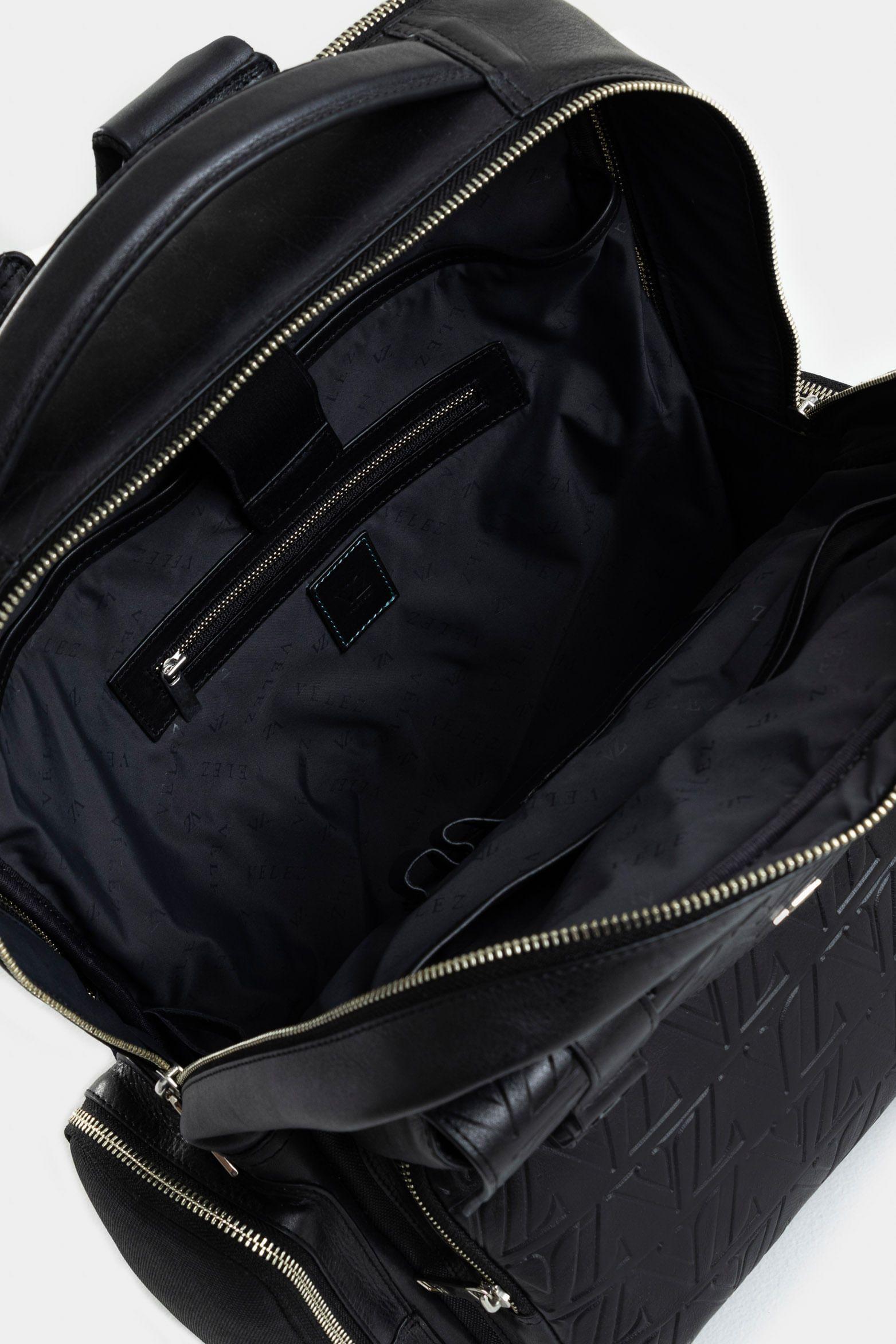 Vélez Mochila Print De Cuero Y Lona  Hombre Monogram Negro-4