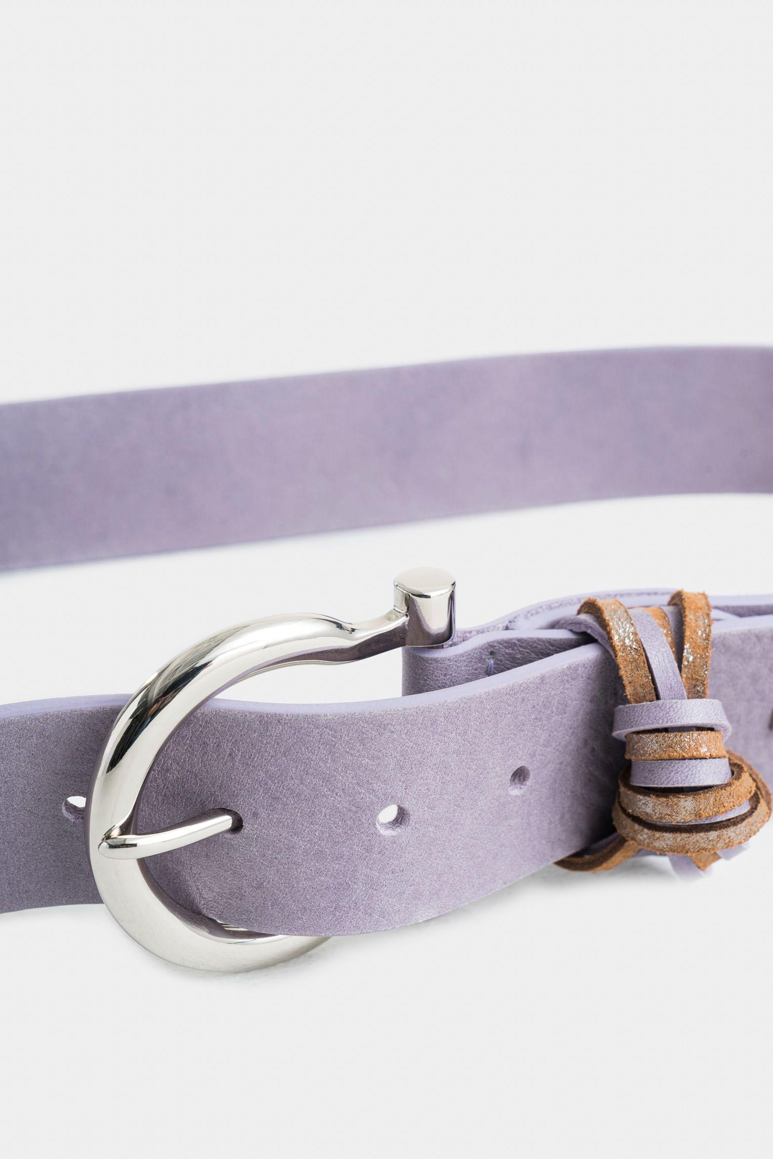 Vélez Cinturón Unifaz Adana De Cuero Para Mujer Pasador Lila-3