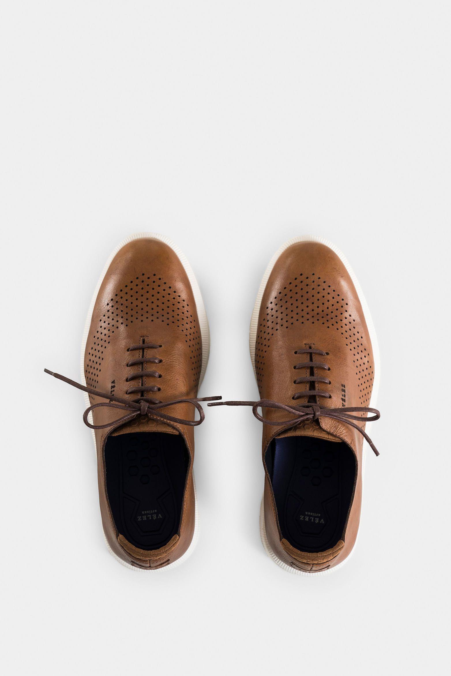 Vélez Zapatos Cordón Dalí Cuero Hombre Suela Ultra Miel-3