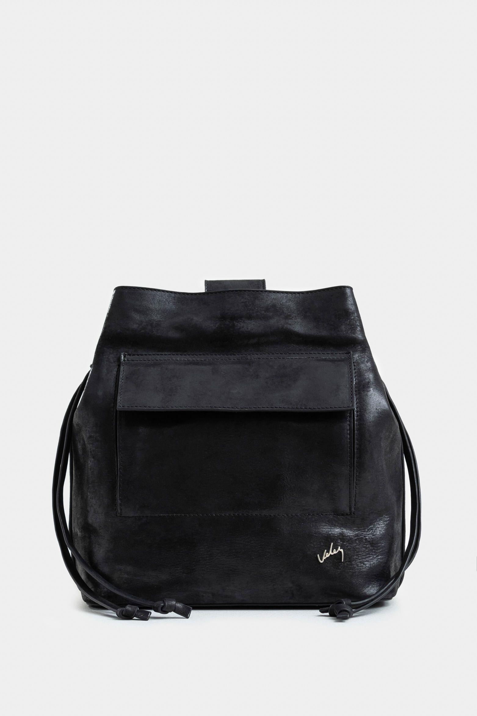 Vélez Shopping Santa Clara Cuero Mujer Textura Folia Negro-0