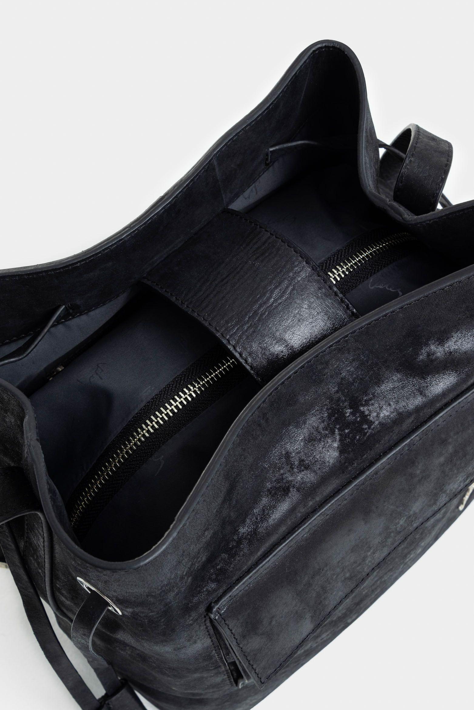 Vélez Shopping Santa Clara Cuero Mujer Textura Folia Negro-4