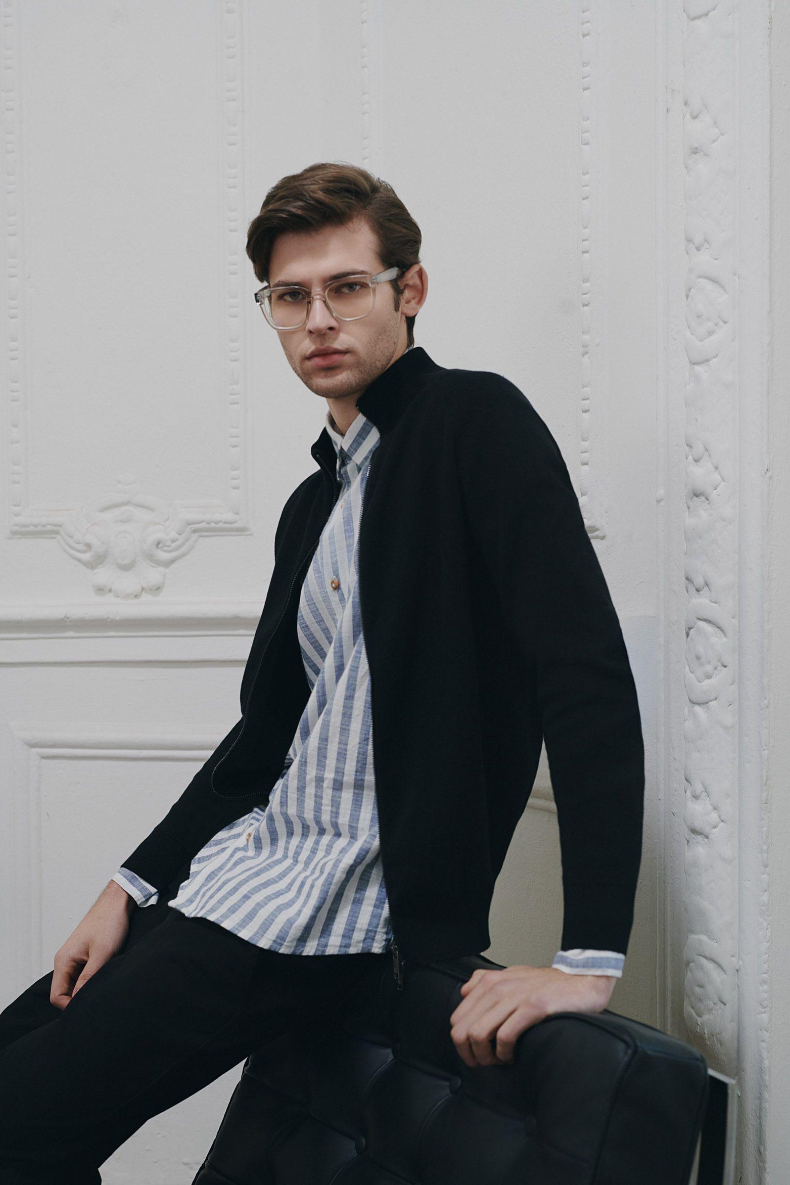 Vélez Sweater Misuri Tejido Para Hombre Cuello Alto Negro-0