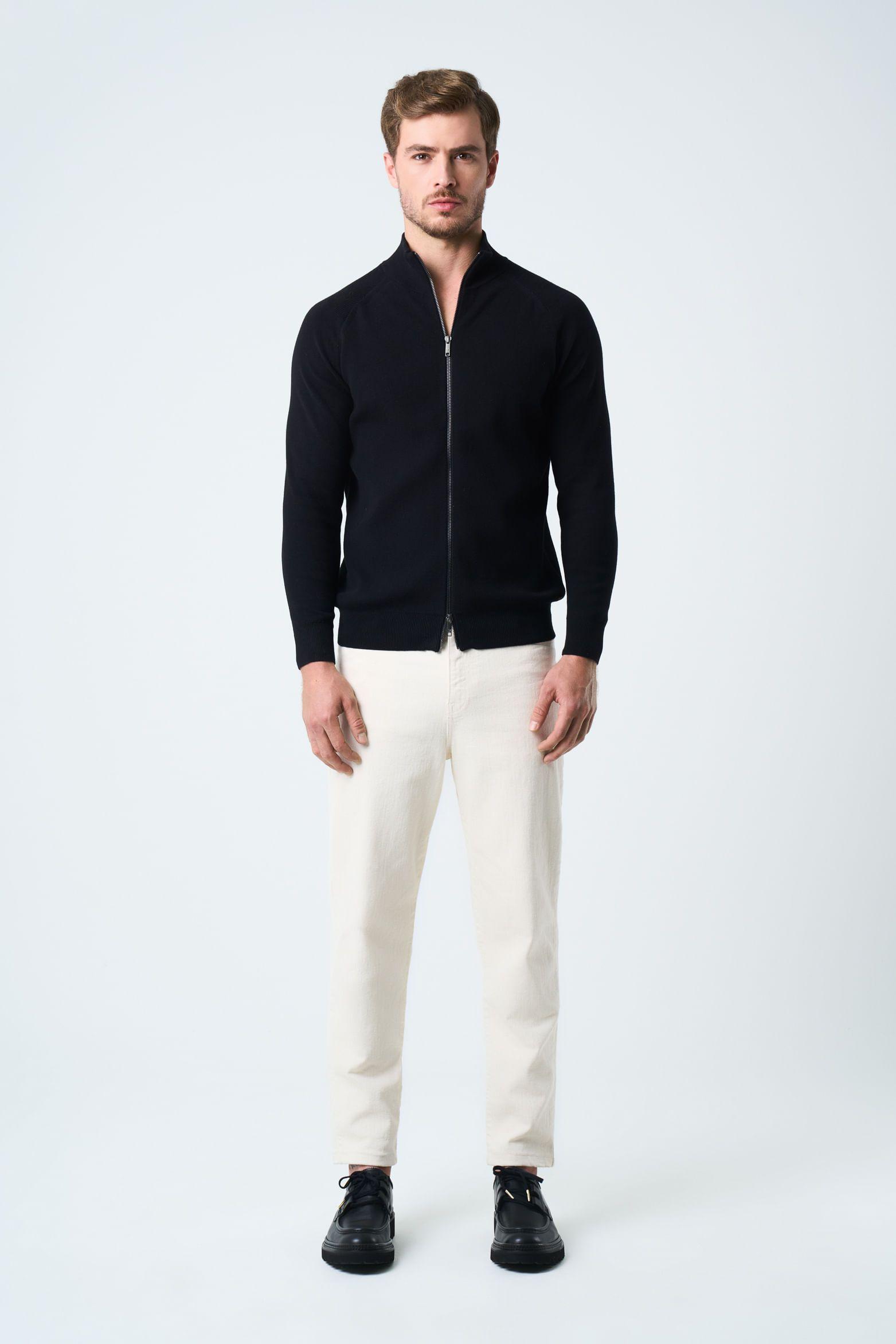 Vélez Sweater Misuri Tejido Para Hombre Cuello Alto Negro-2