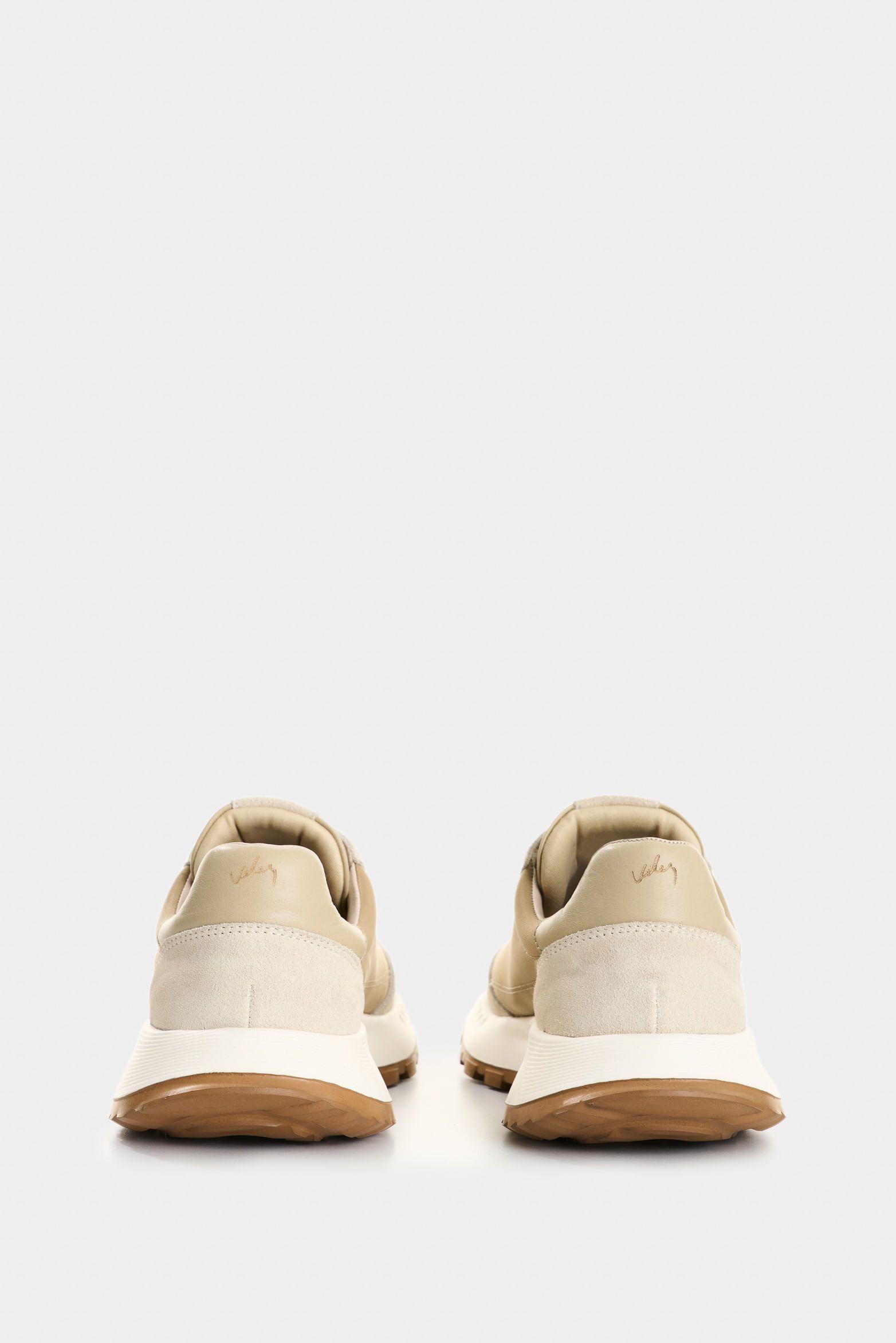 Vélez Zapatillas Lona Y Detalles Cuero Mujer Thorian Arena-2