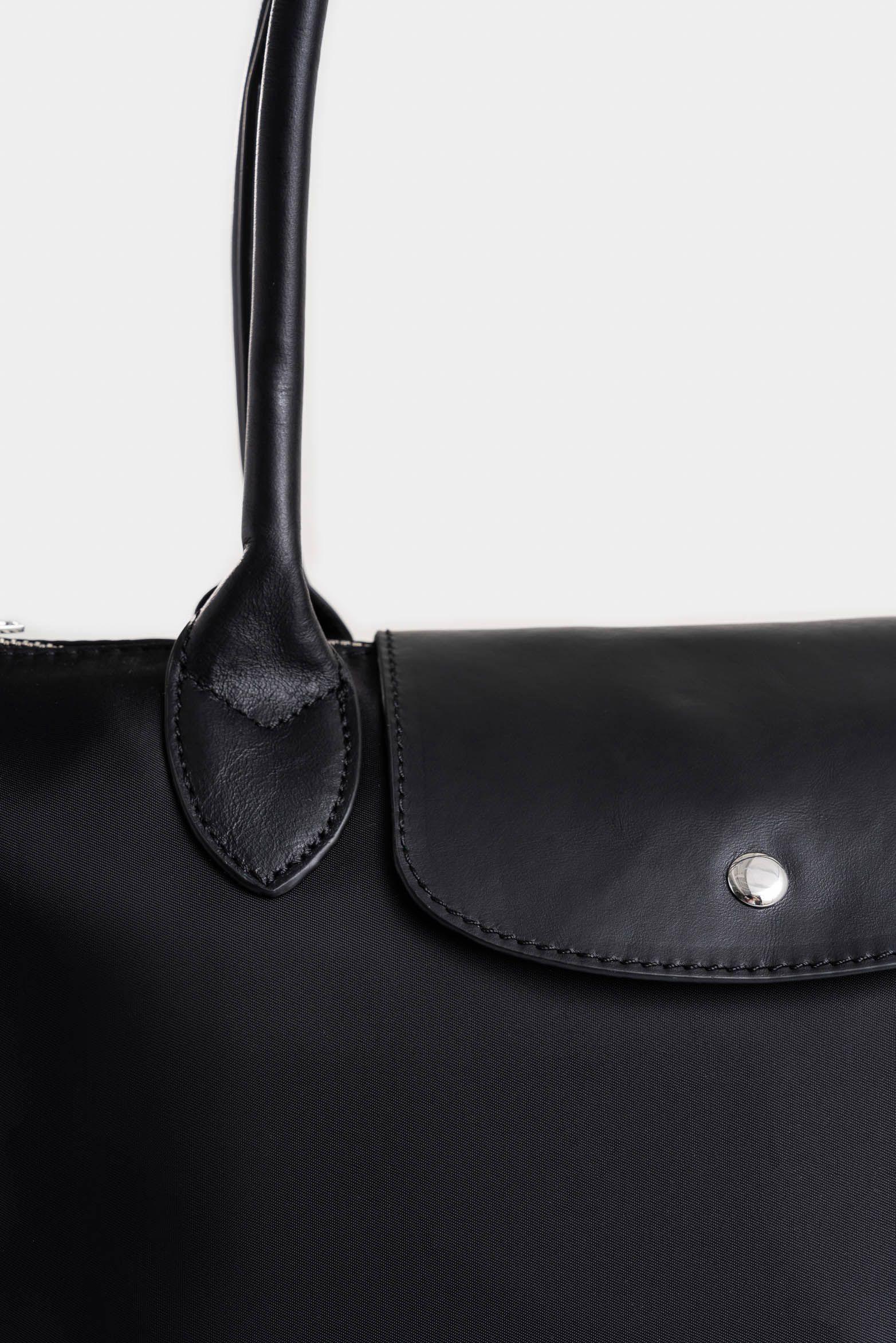 Vélez Shopping Ámbar En Lona Para Mujer Detalle Cuero Negro-3