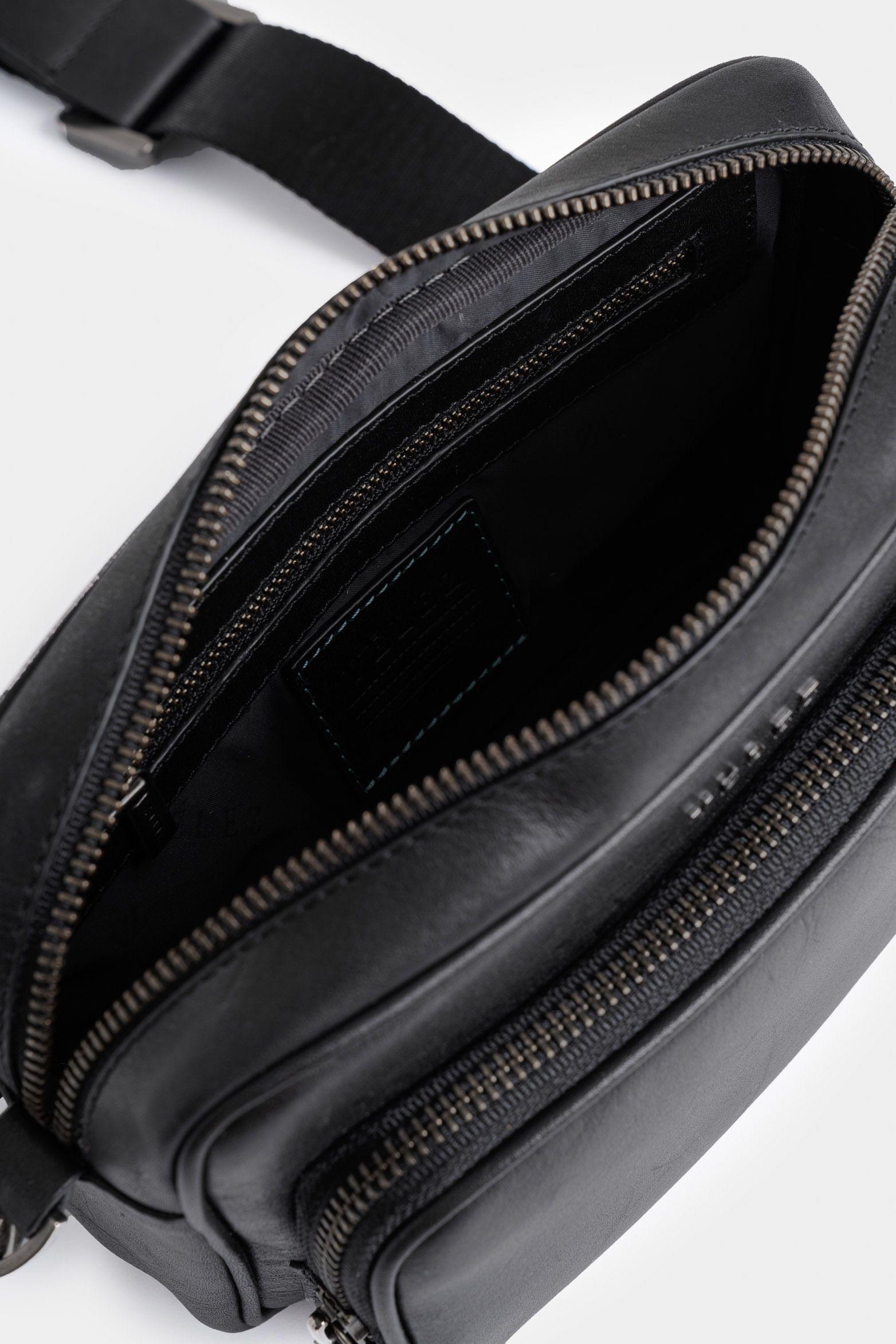 Vélez Manos Libres Kansas 2 De Cuero Para Hombre Slim Negro-4