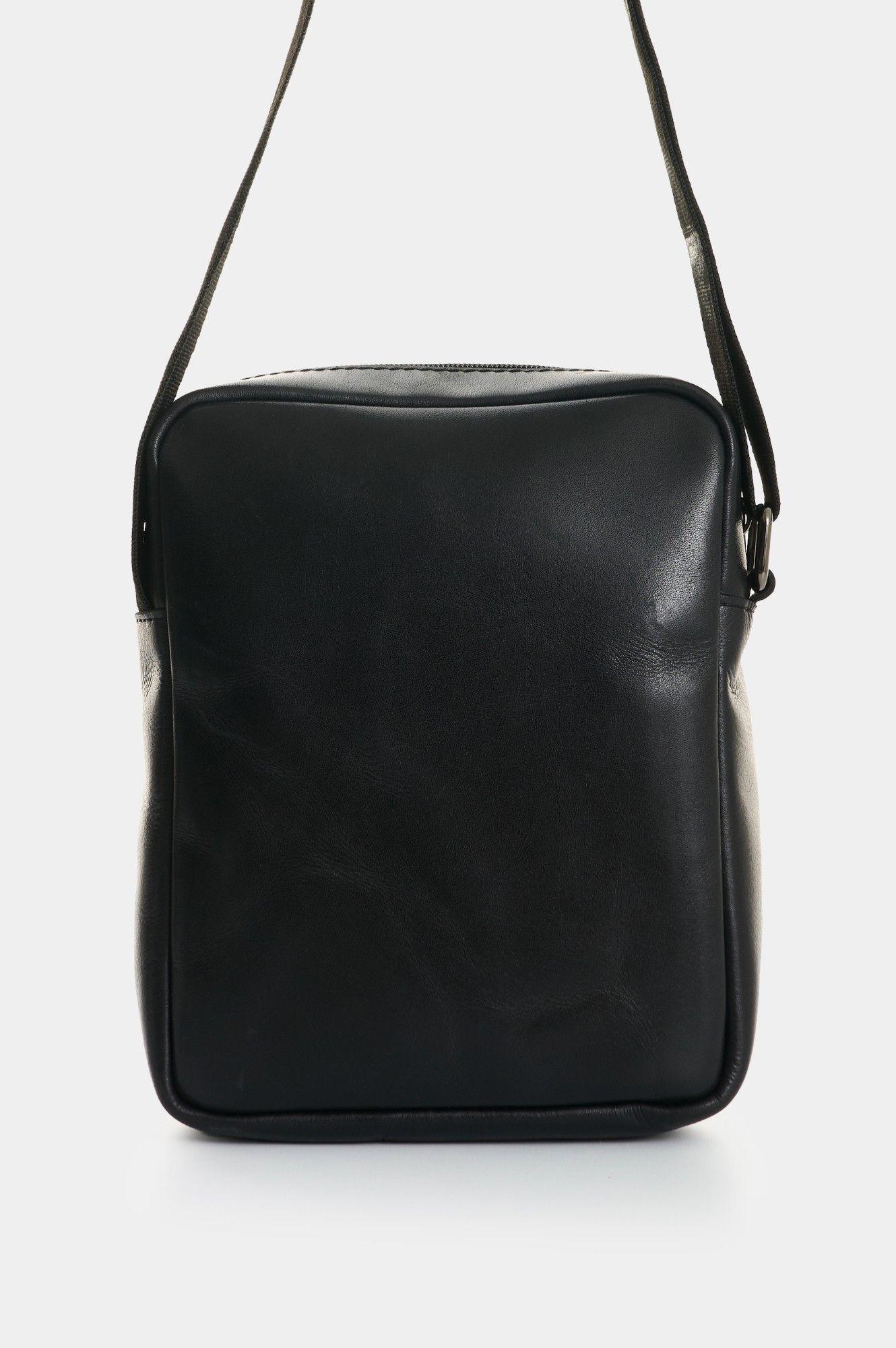 Vélez Cartera Bandolera De Cuero Para Hombre Jalisco 2 Negro-2
