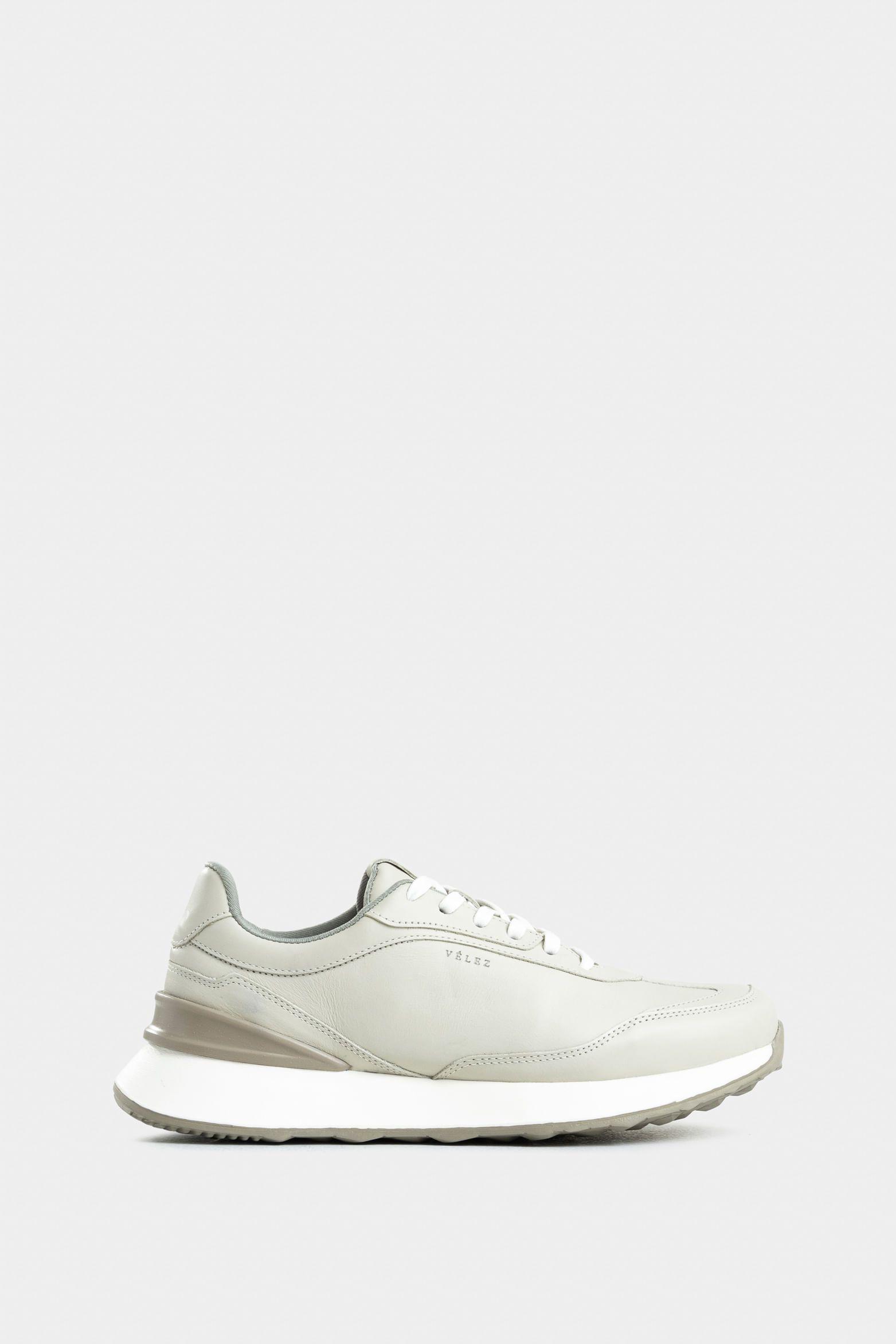 Vélez Zapatillas Elios Cuero Hombre Silueta portiva Blanco-0