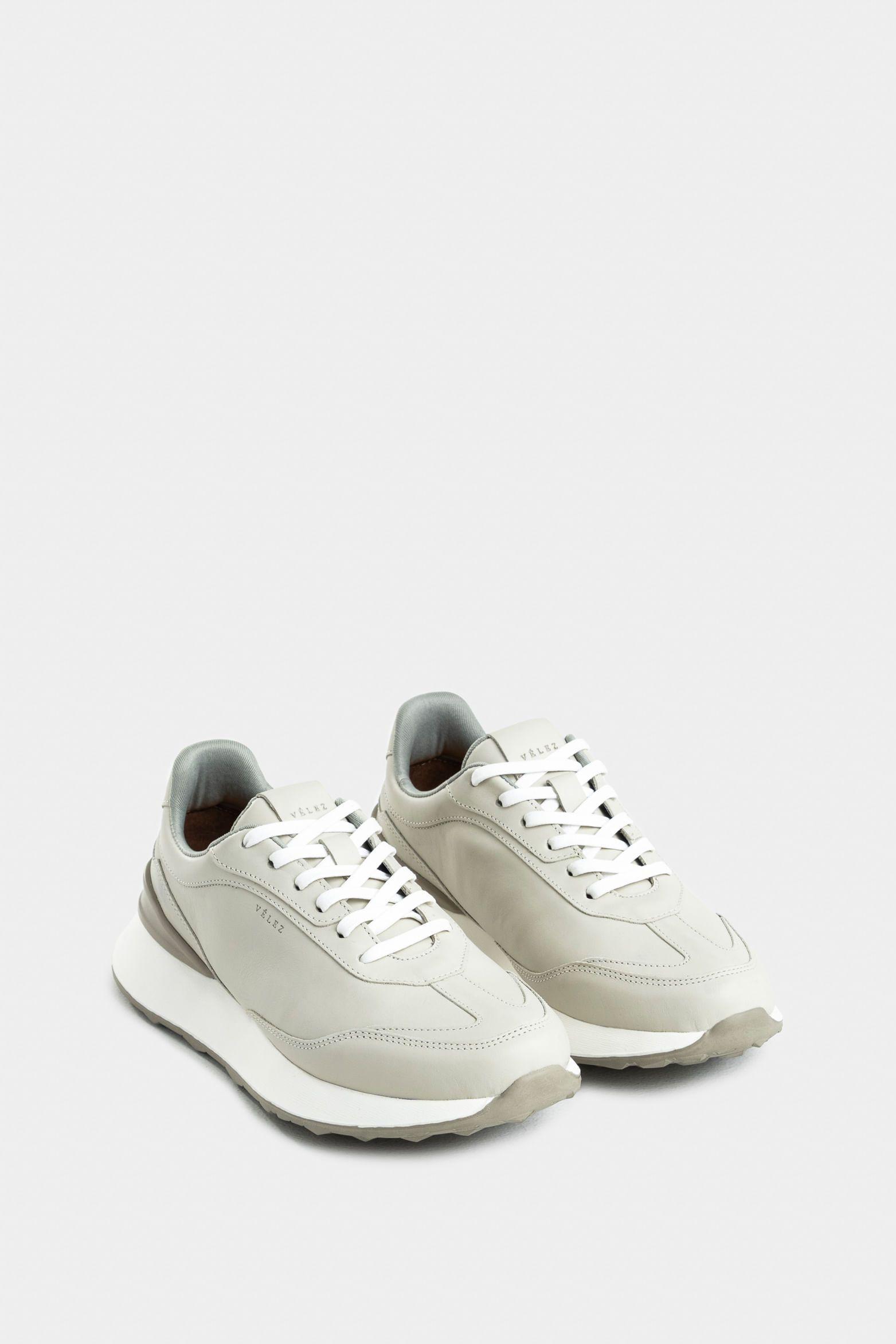 Vélez Zapatillas Elios Cuero Hombre Silueta portiva Blanco-1