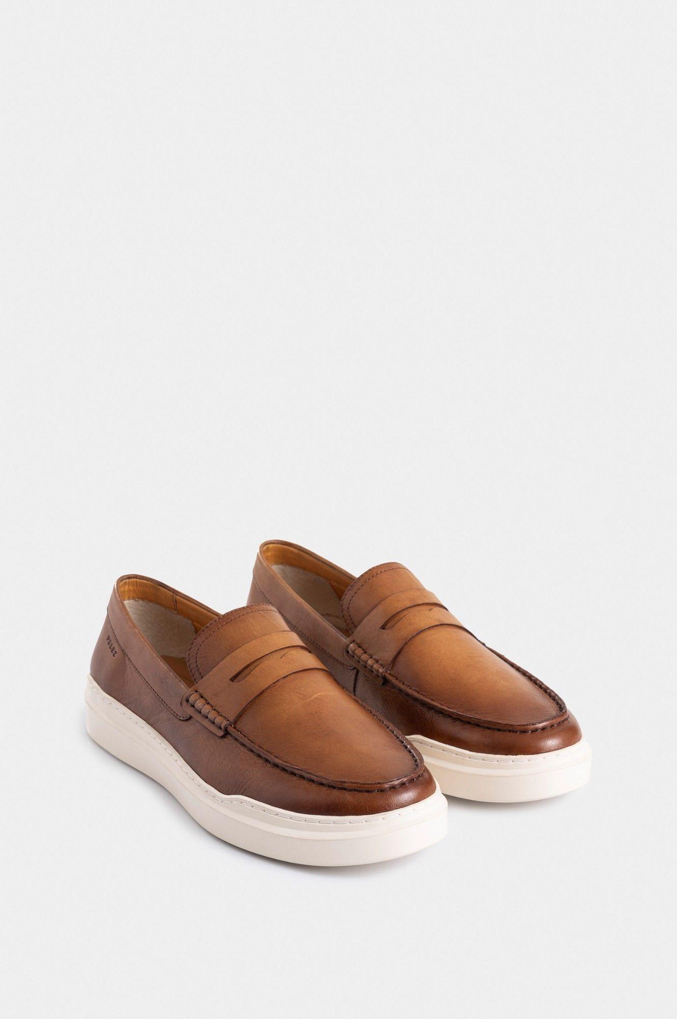 Vélez Mocasín Alameda Cuero Hombre Silueta Clásica Miel-1