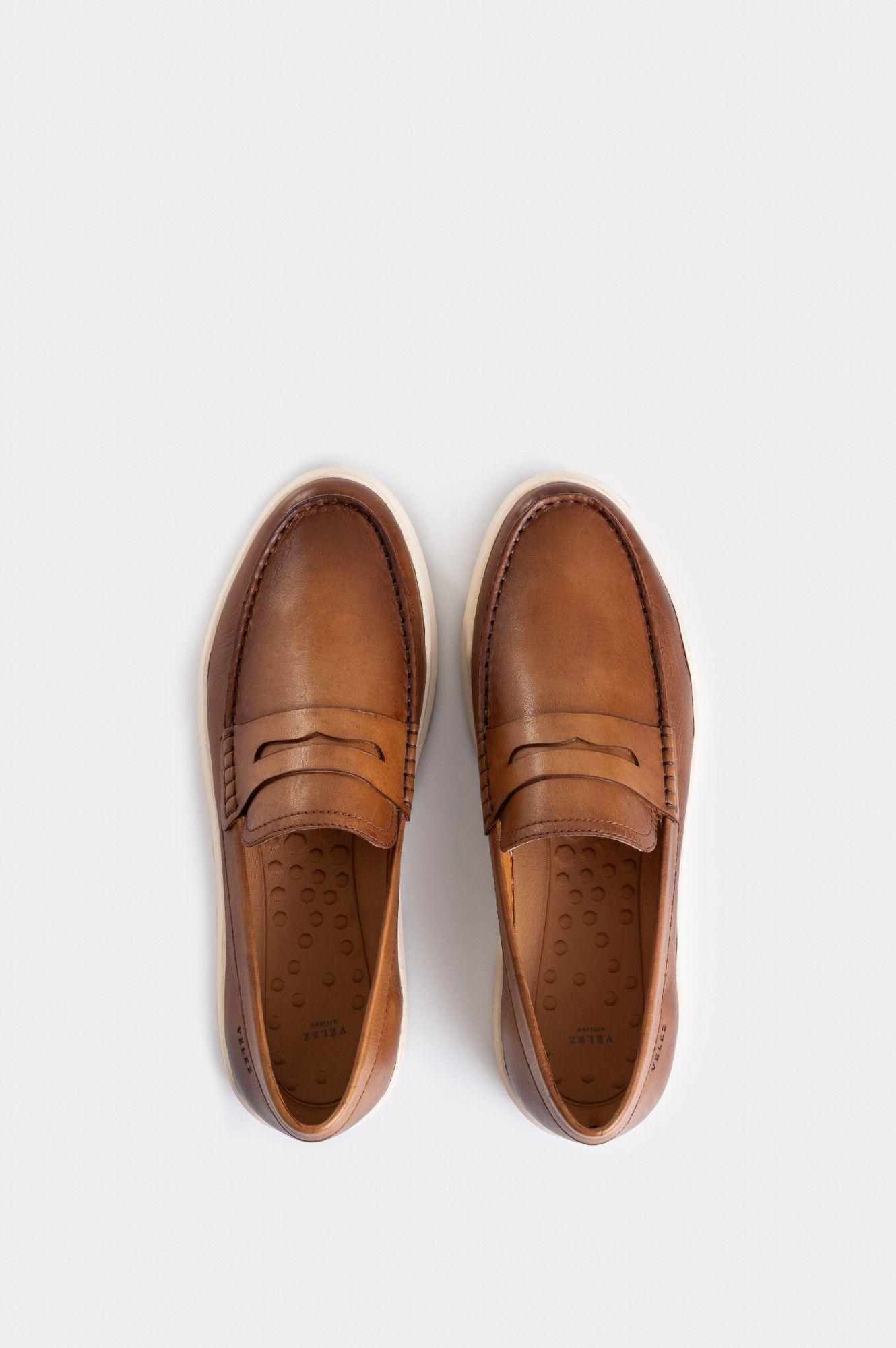 Vélez Mocasín Alameda Cuero Hombre Silueta Clásica Miel-3