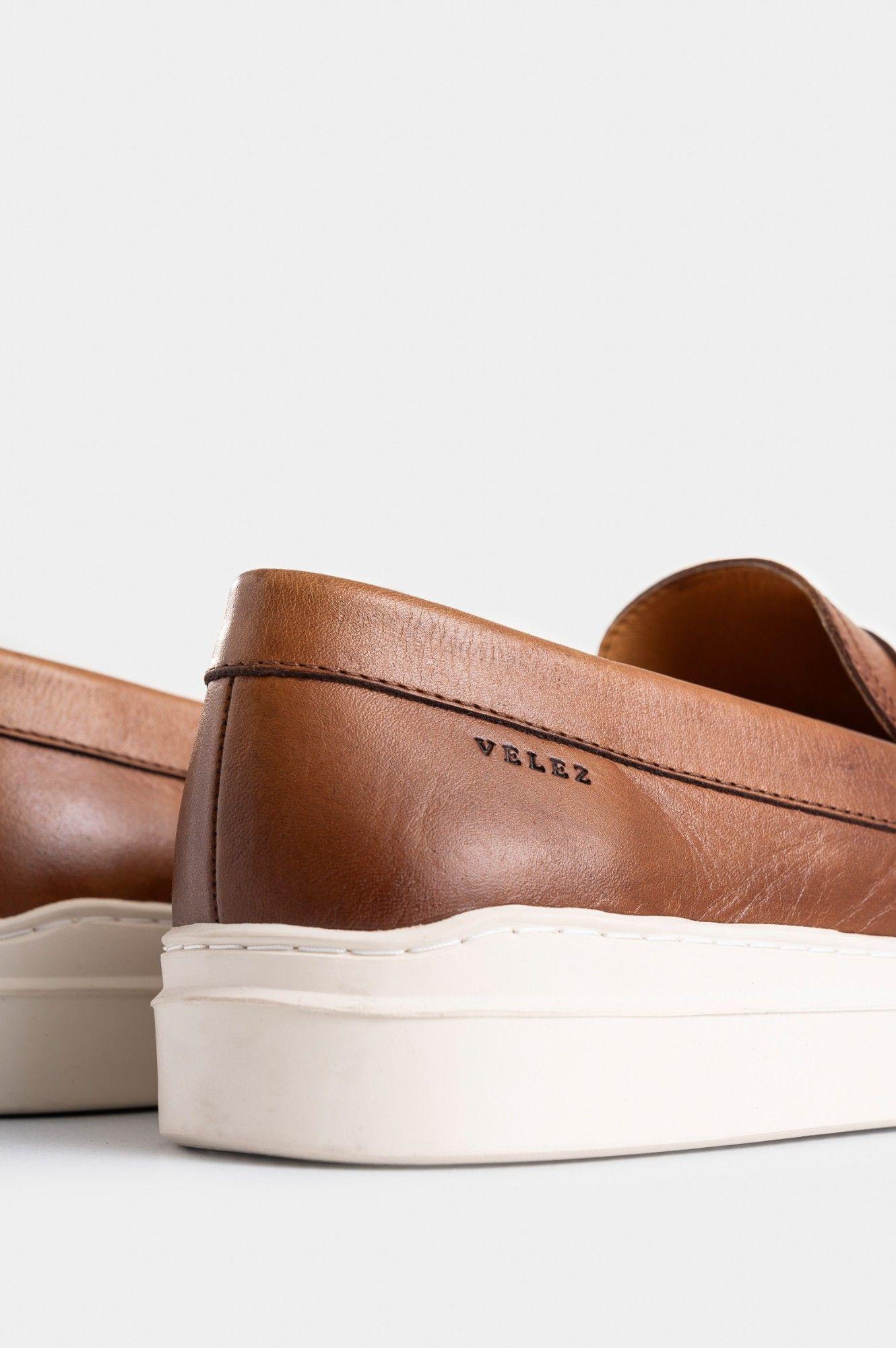 Vélez Mocasín Alameda Cuero Hombre Silueta Clásica Miel-4