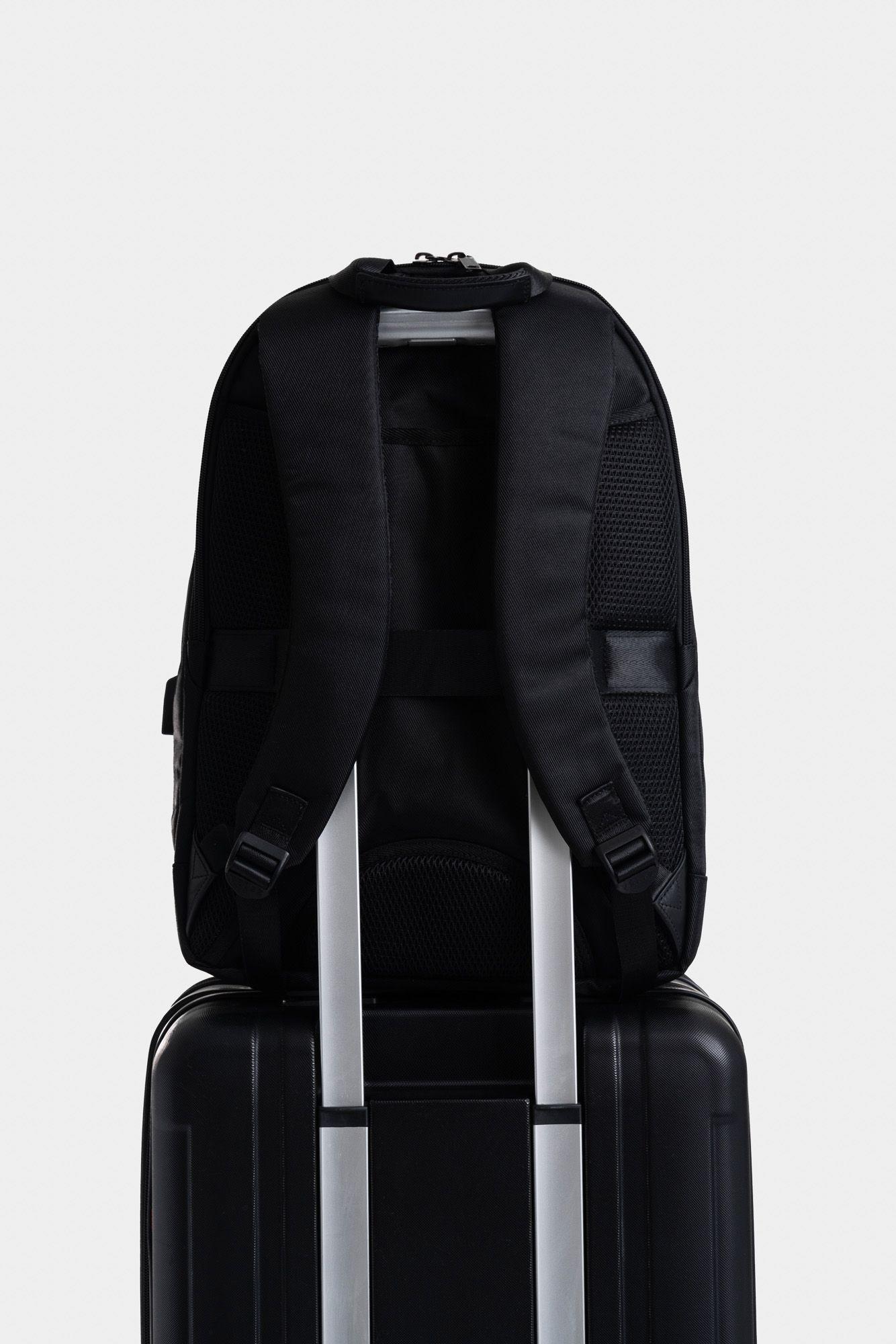 Vélez Mochila Lona Oviedo Monocromático Negro-2