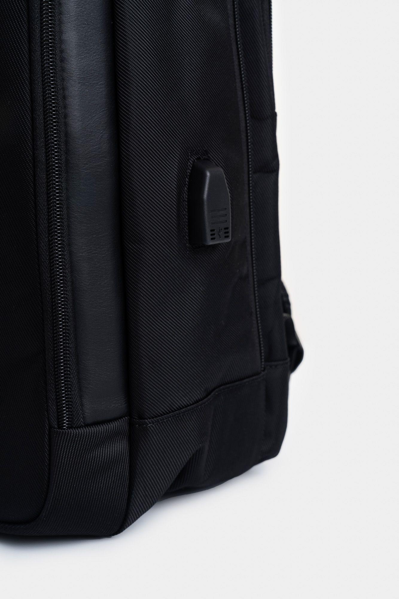 Vélez Mochila Lona Oviedo Monocromático Negro-4