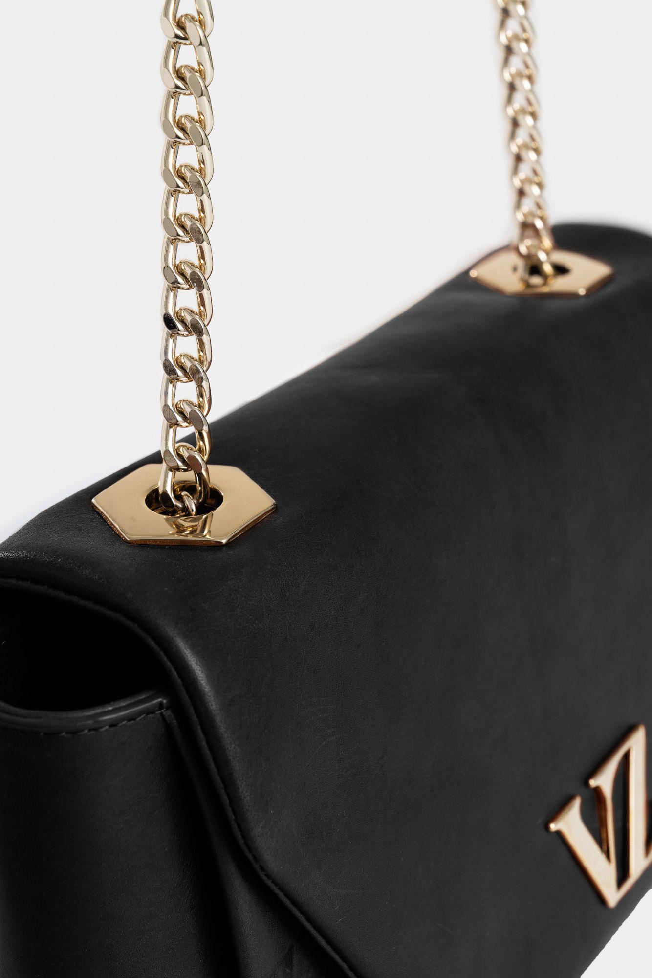 Vélez Cartera Lili 3.0 De Cuero Para Mujer Cadena Negro-3
